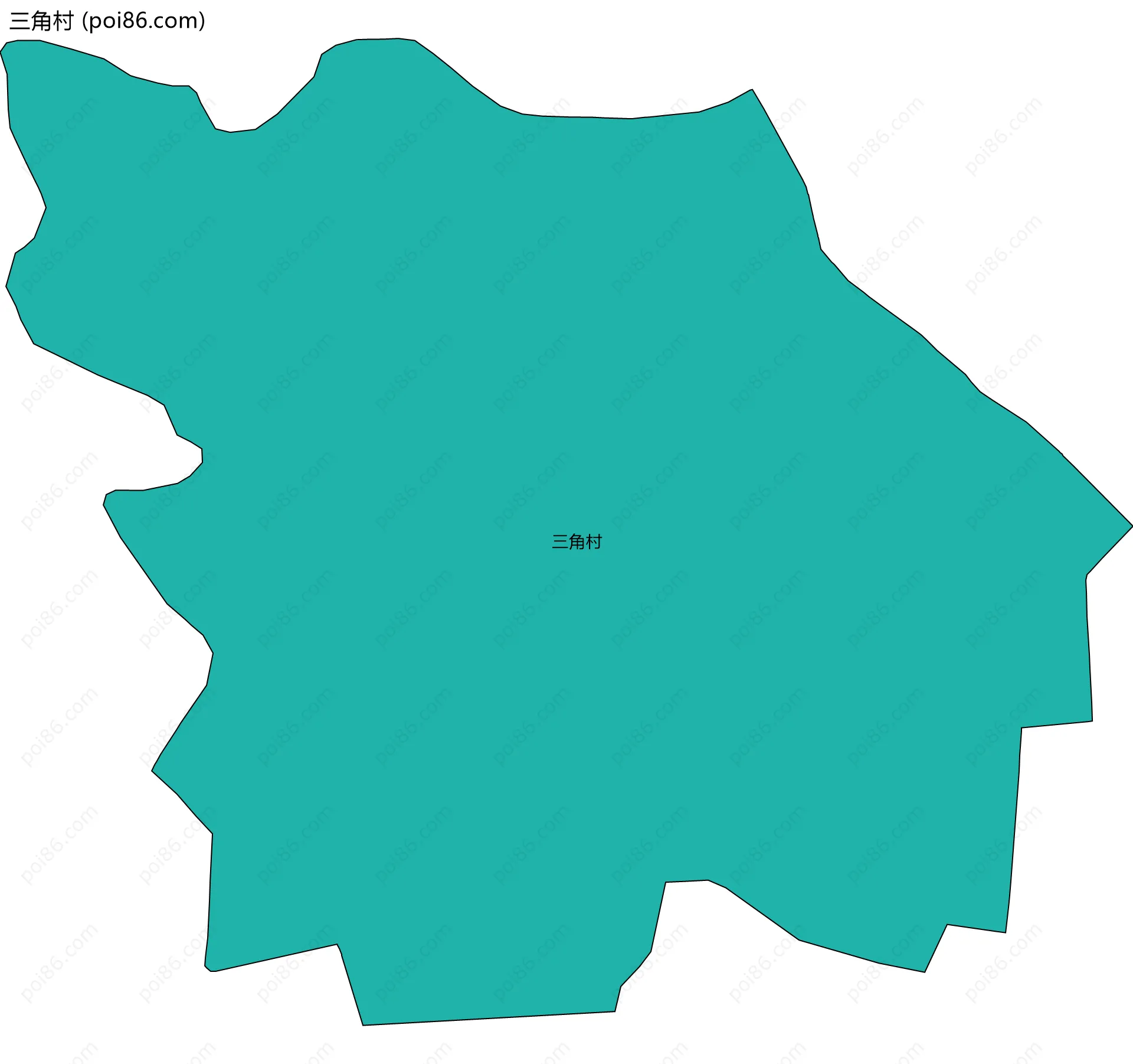 三角村边界地图