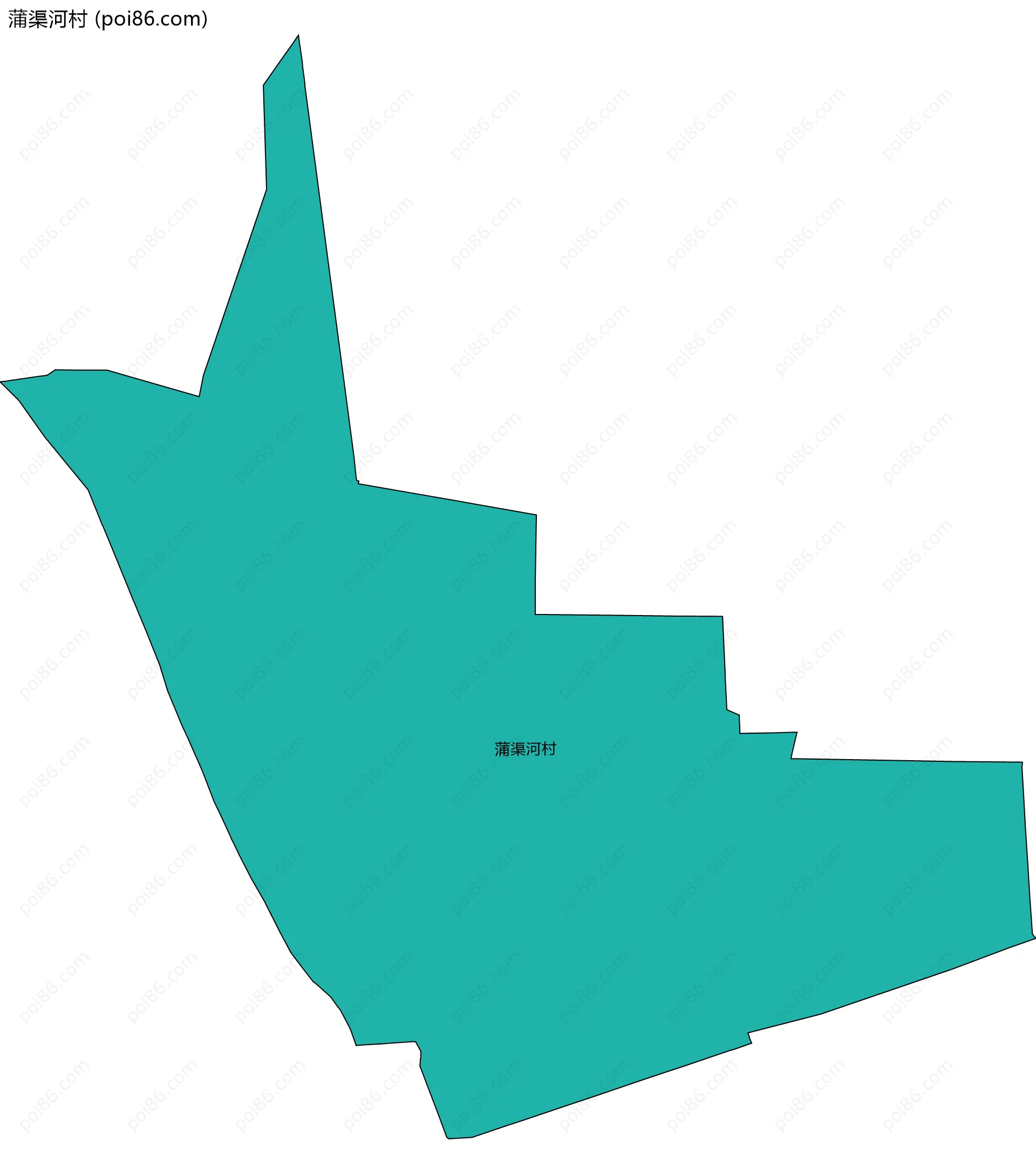 蒲渠河村边界地图