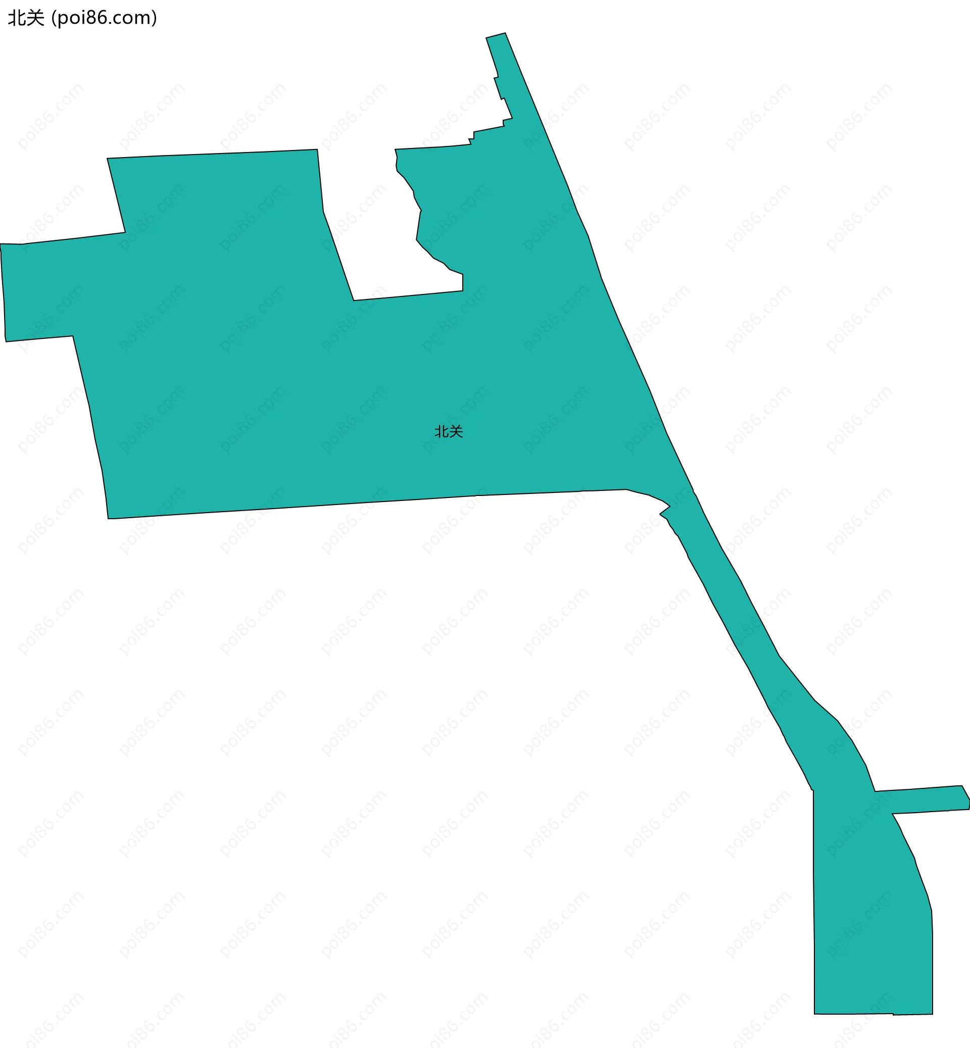 北关边界地图