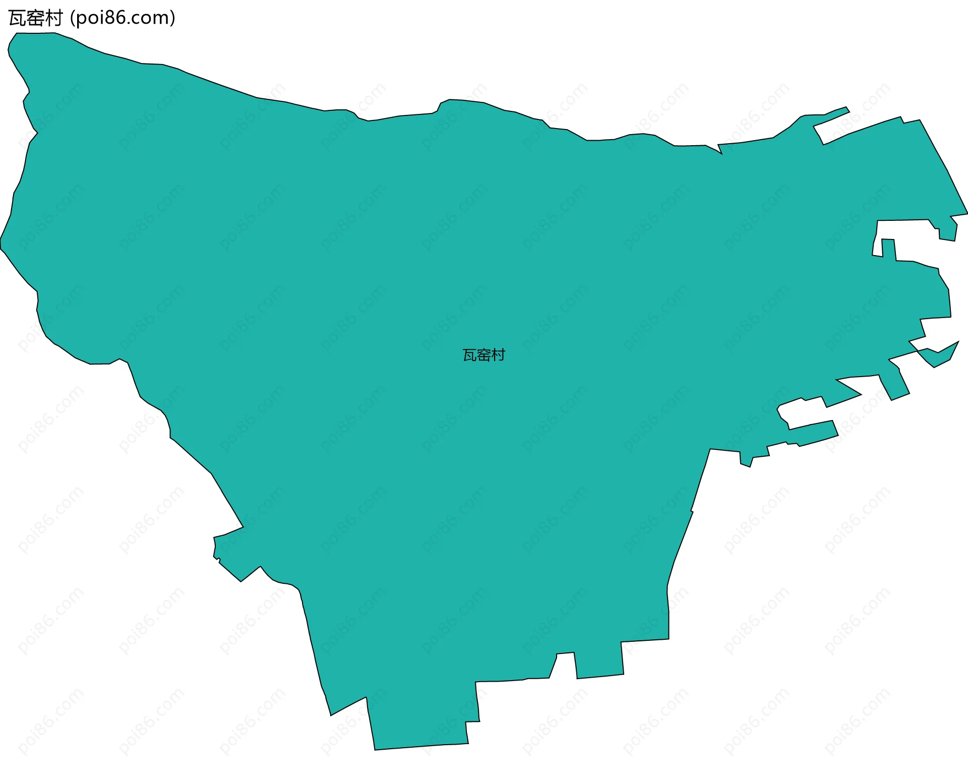 瓦窑村边界地图