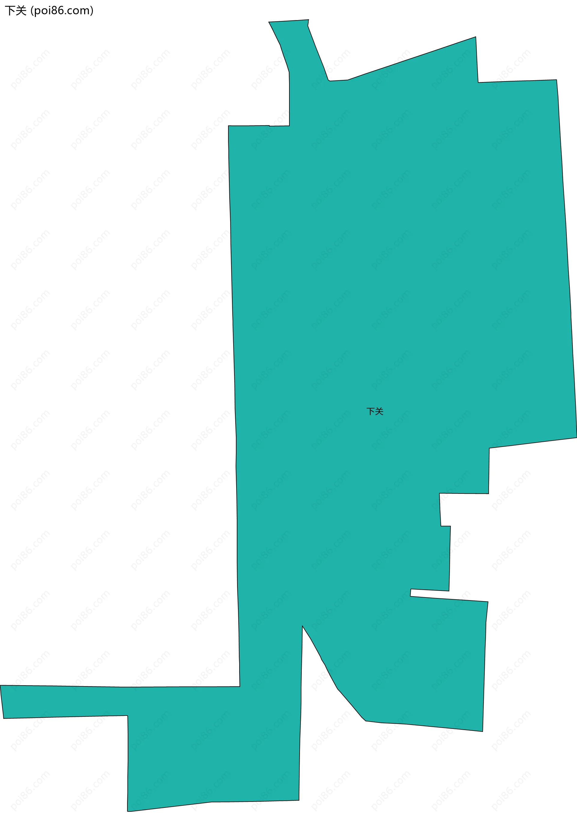 下关边界地图