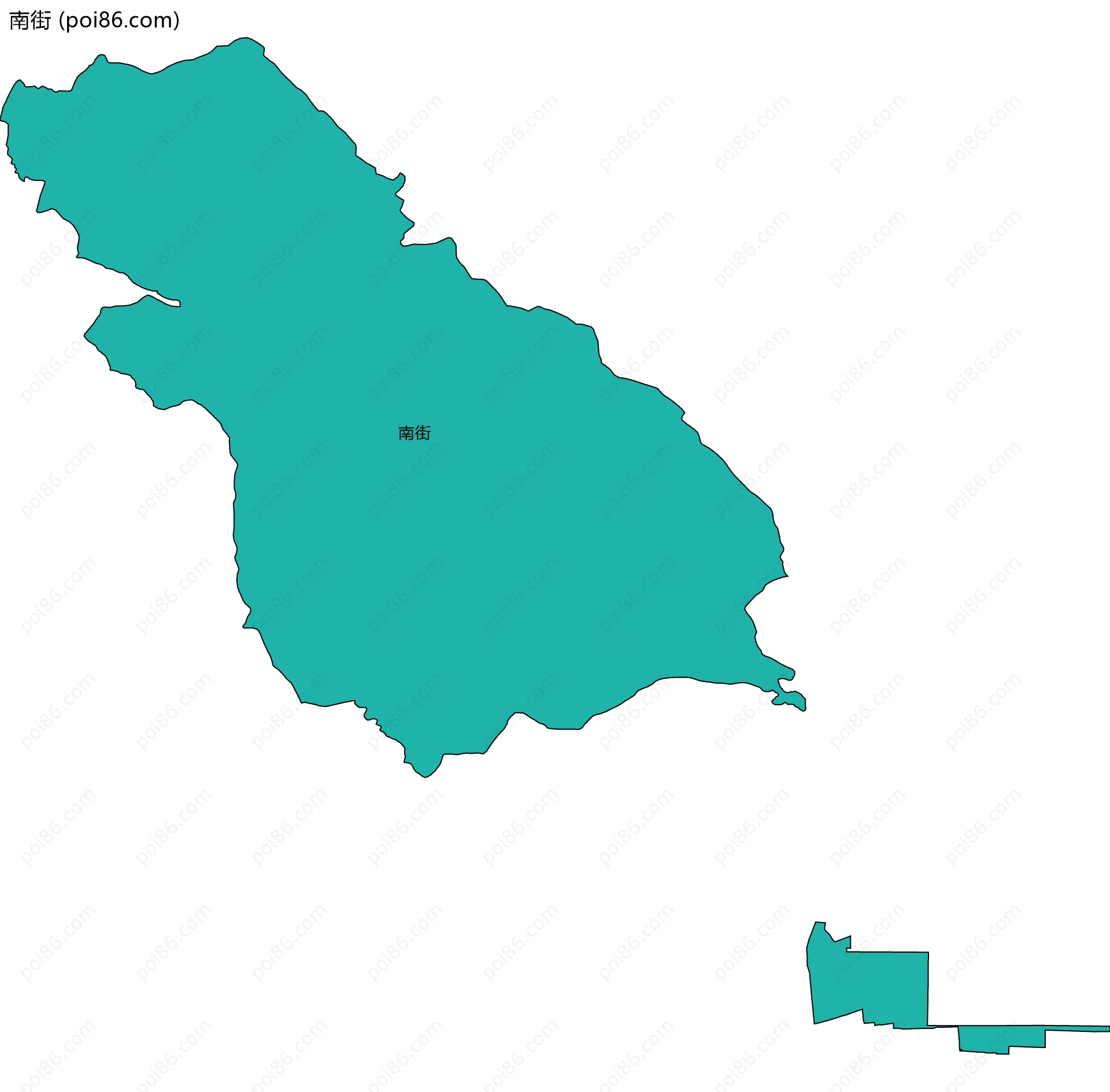 南街边界地图