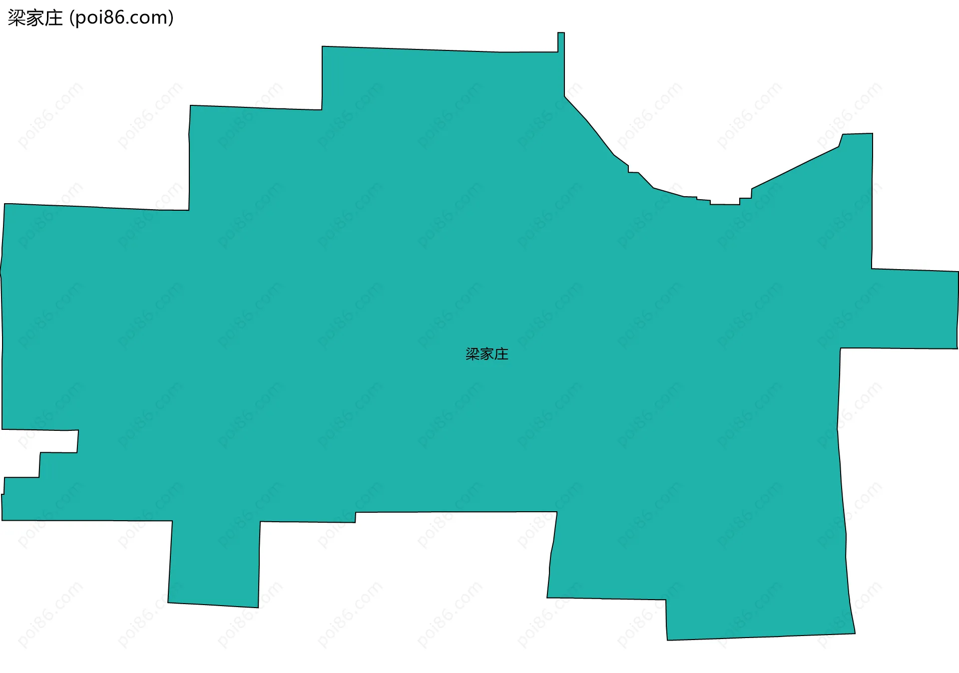 梁家庄边界地图