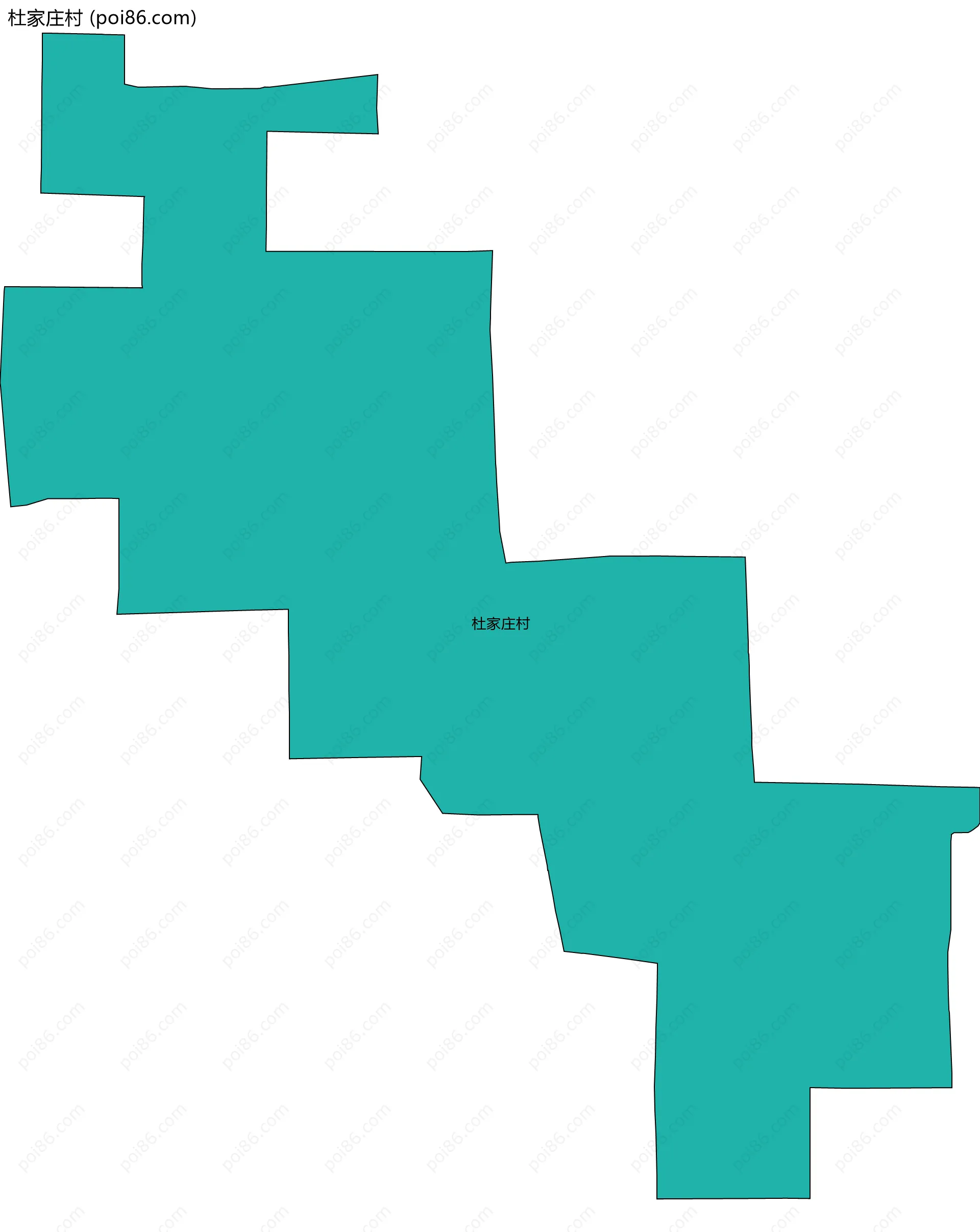 杜家庄村边界地图