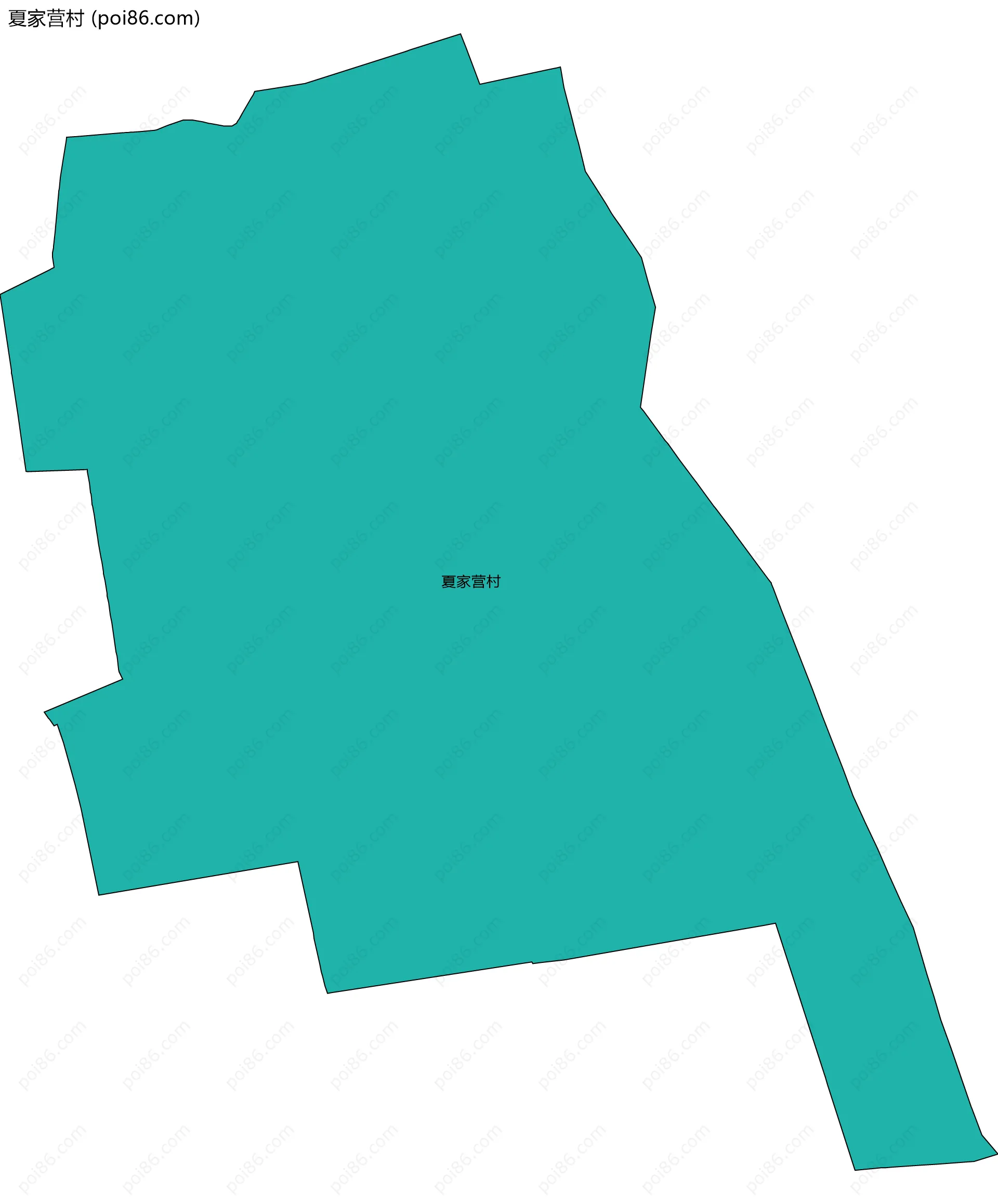 夏家营村边界地图