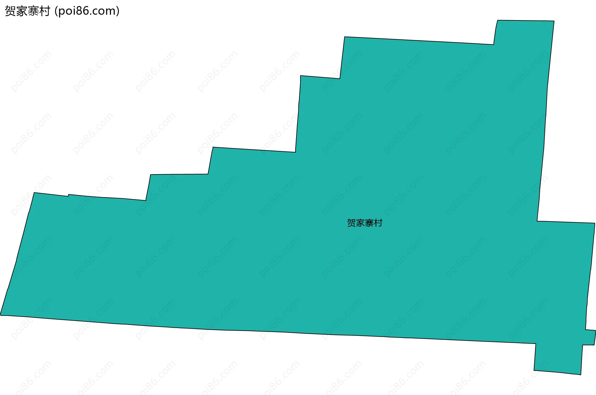 贺家寨村边界地图
