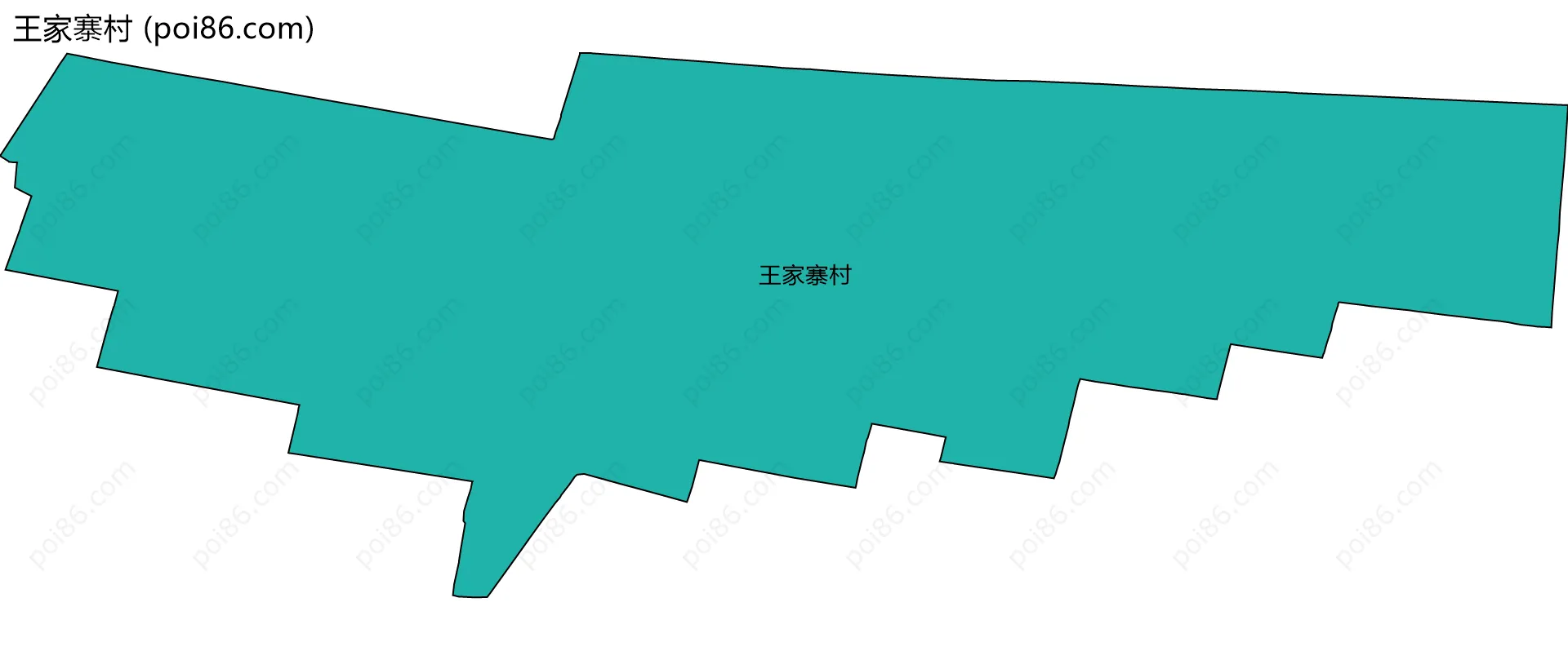 王家寨村边界地图