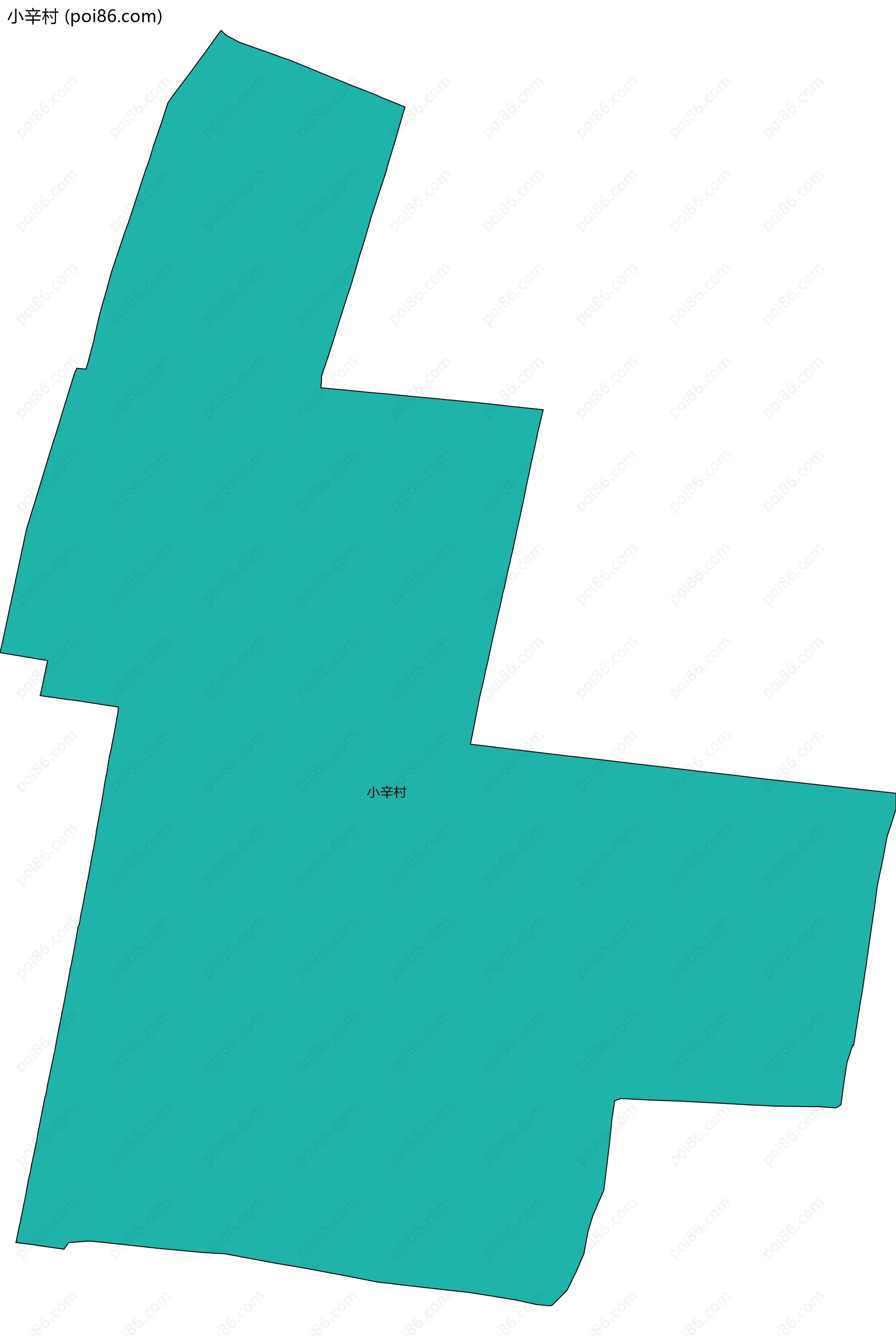 小辛村边界地图