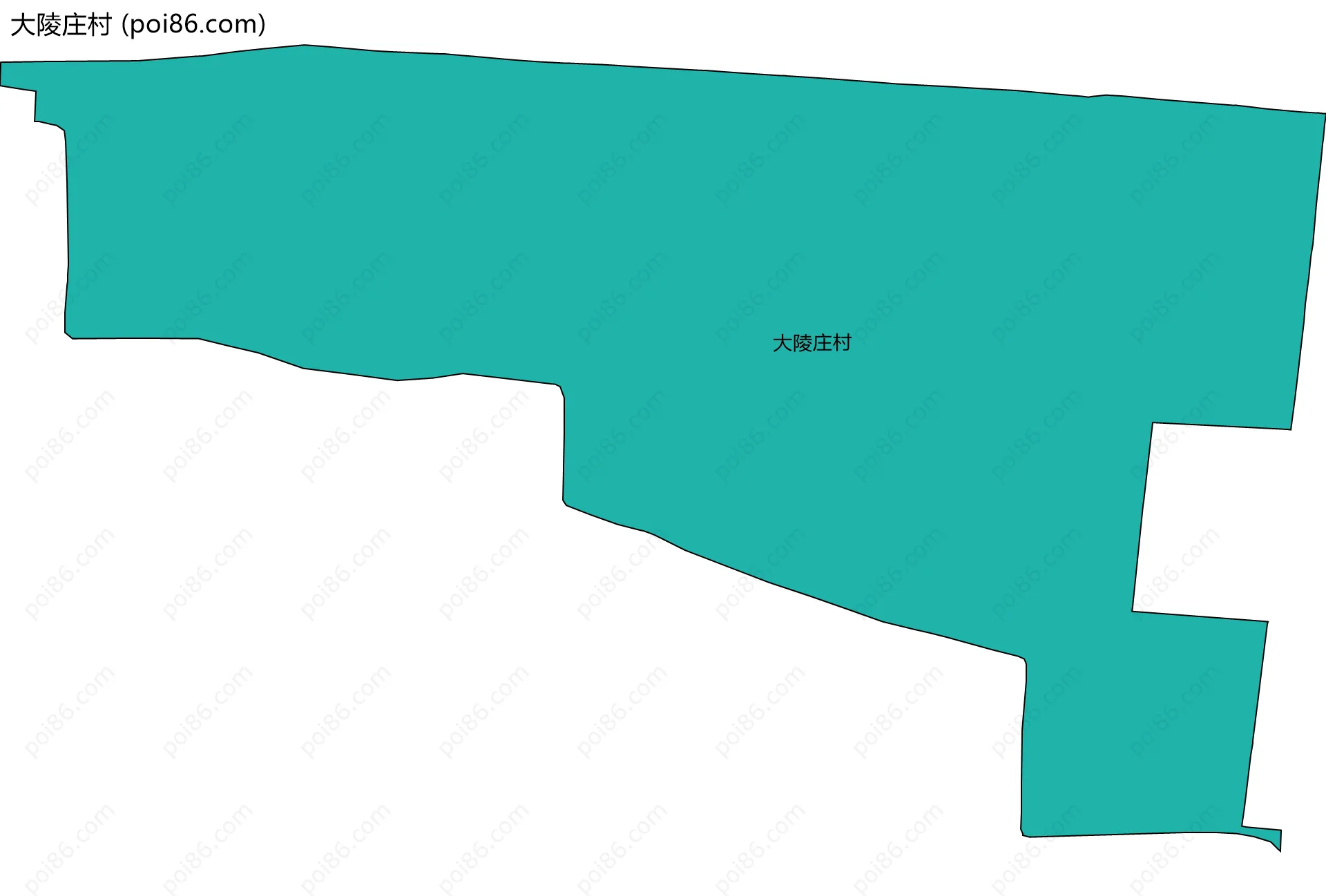 大陵庄村边界地图