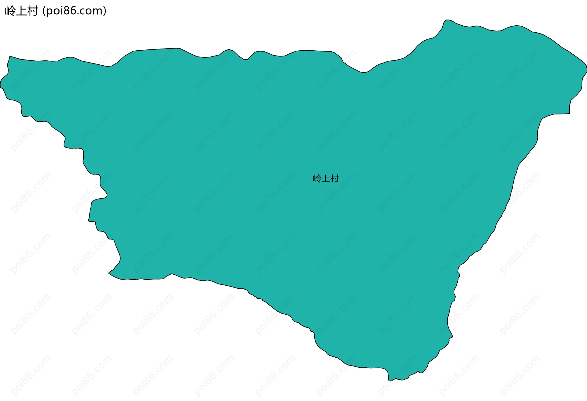 岭上村边界地图