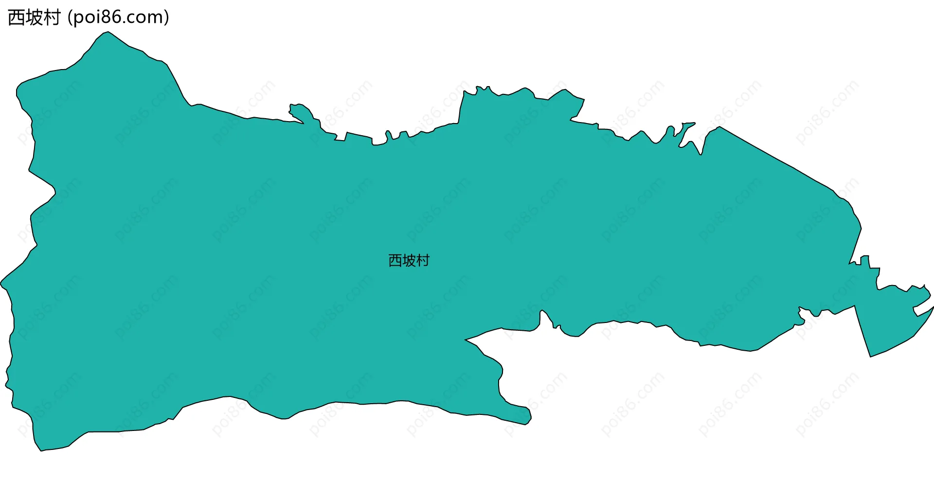 西坡村边界地图