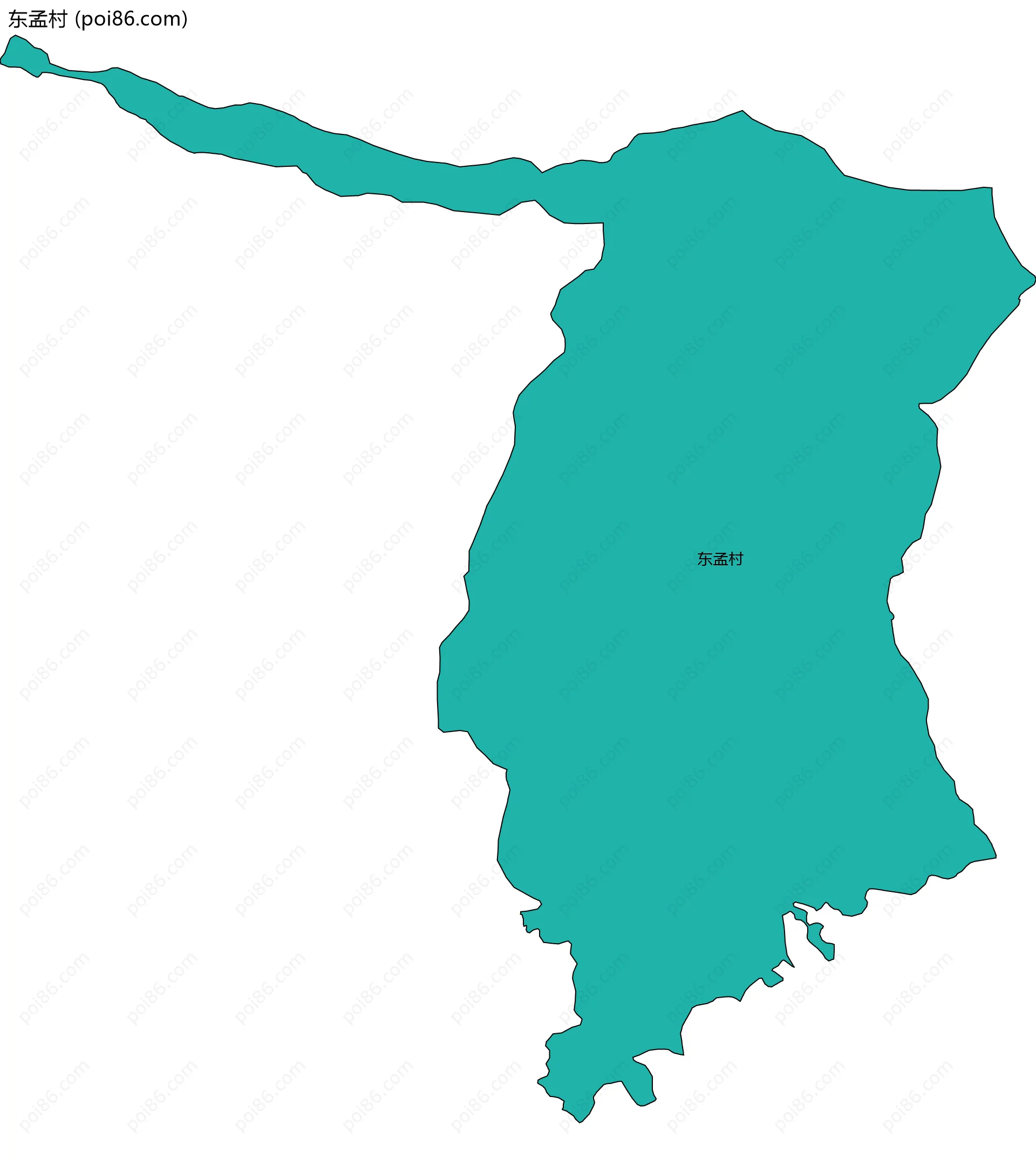 东孟村边界地图