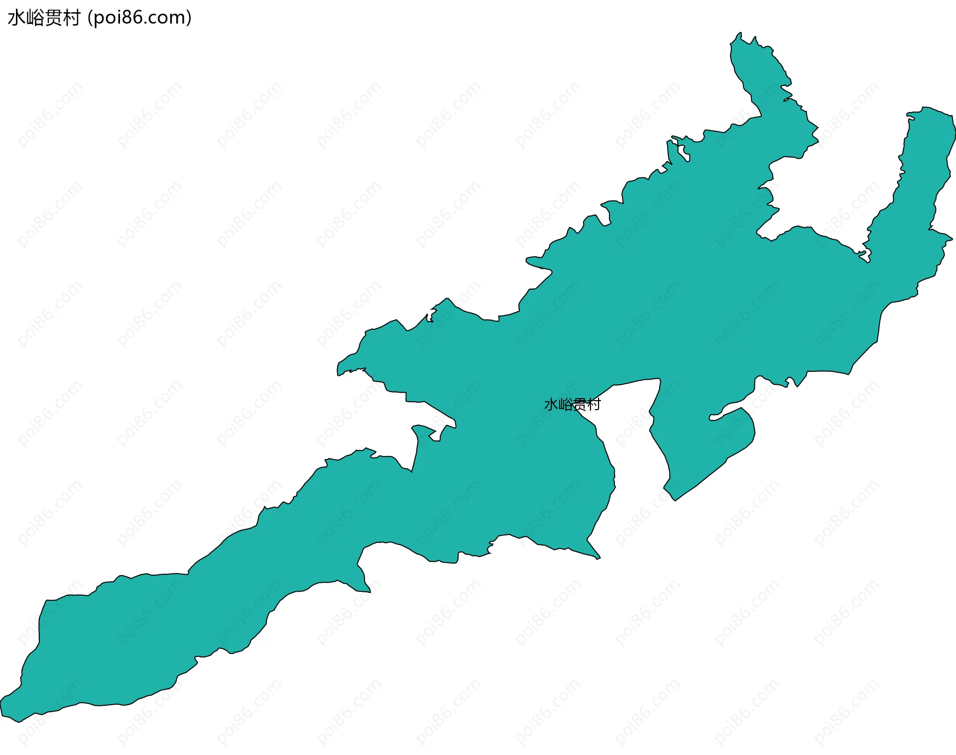 水峪贯村边界地图