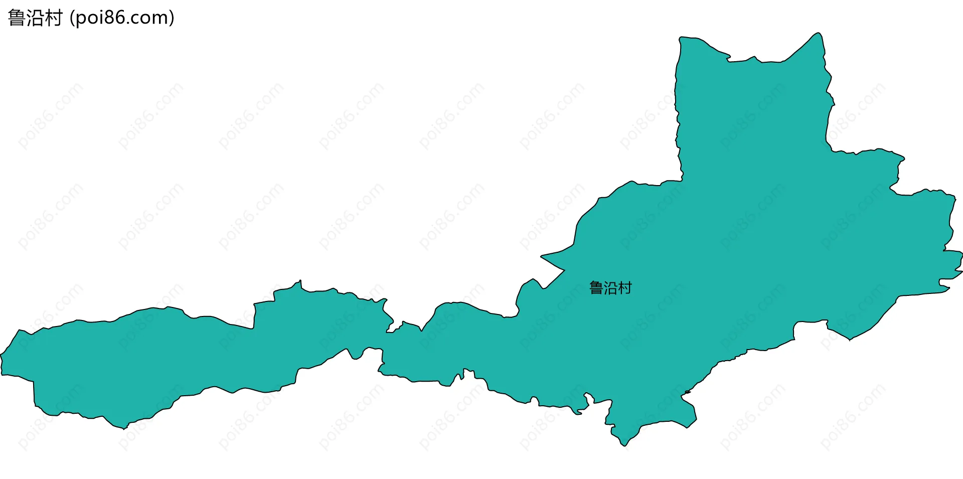 鲁沿村边界地图