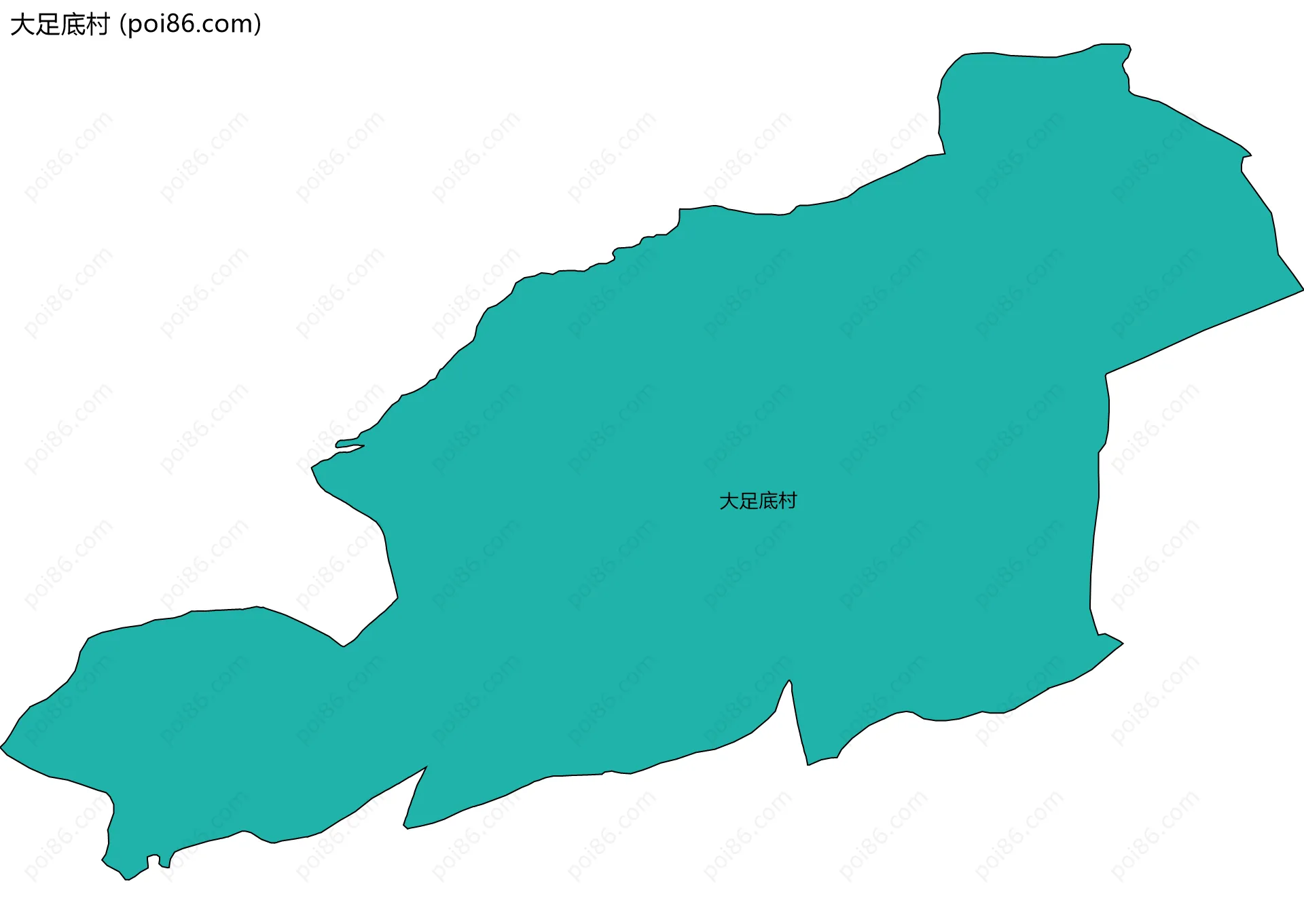 大足底村边界地图