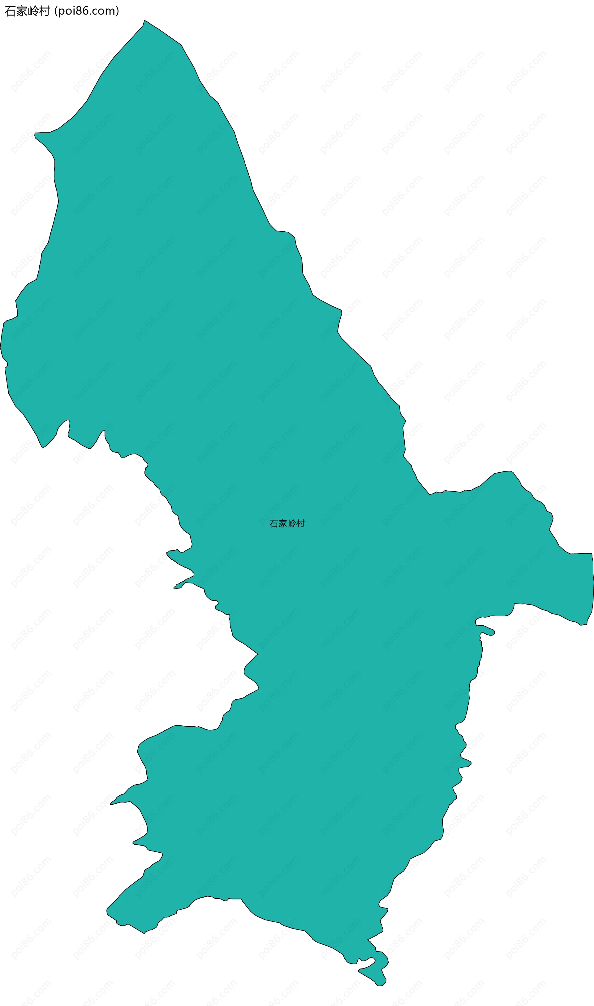 石家岭村边界地图