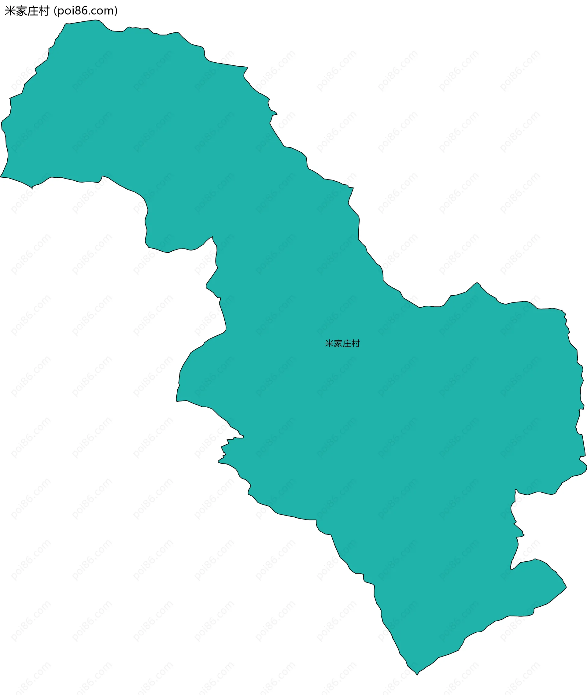 米家庄村边界地图