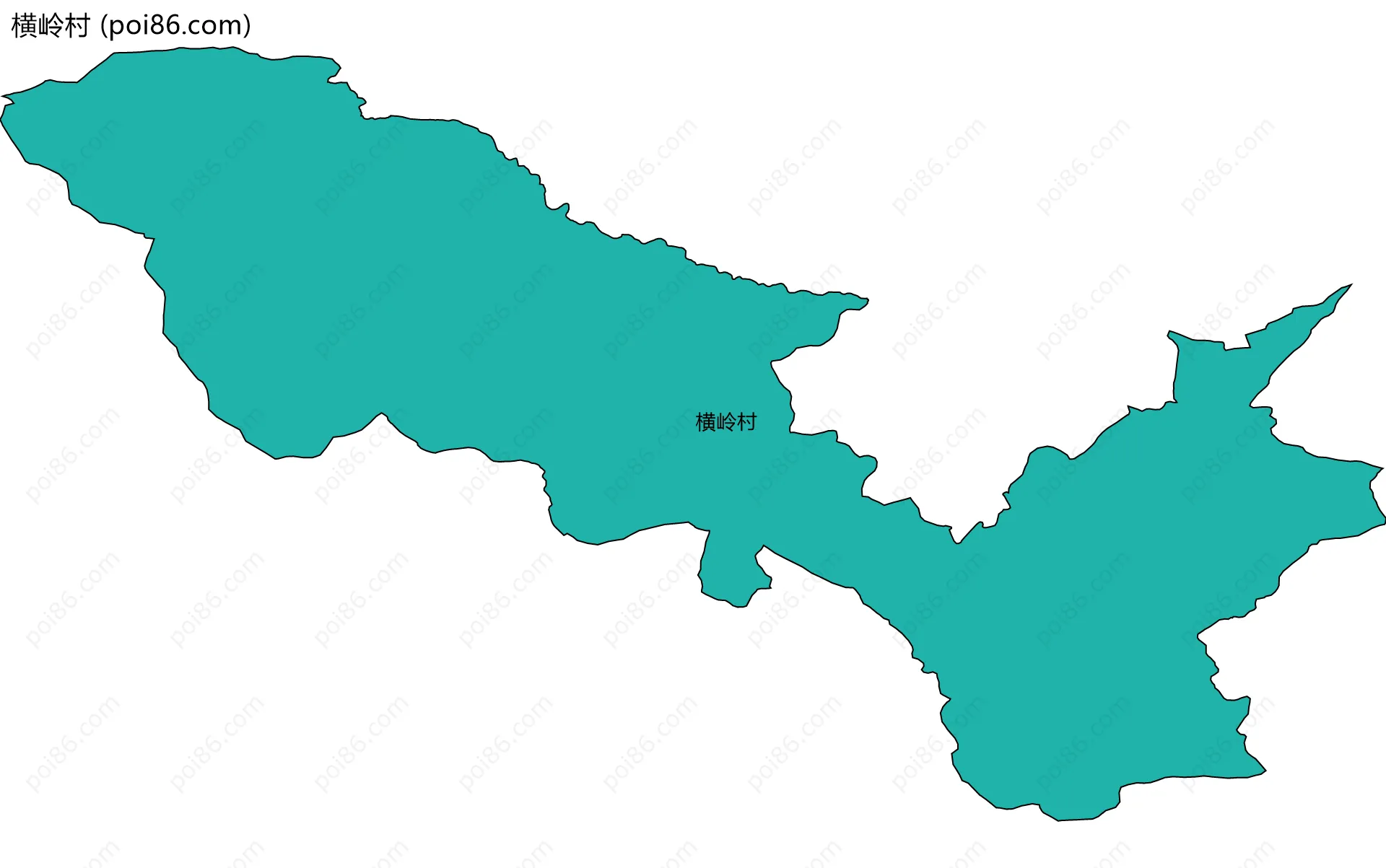 横岭村边界地图