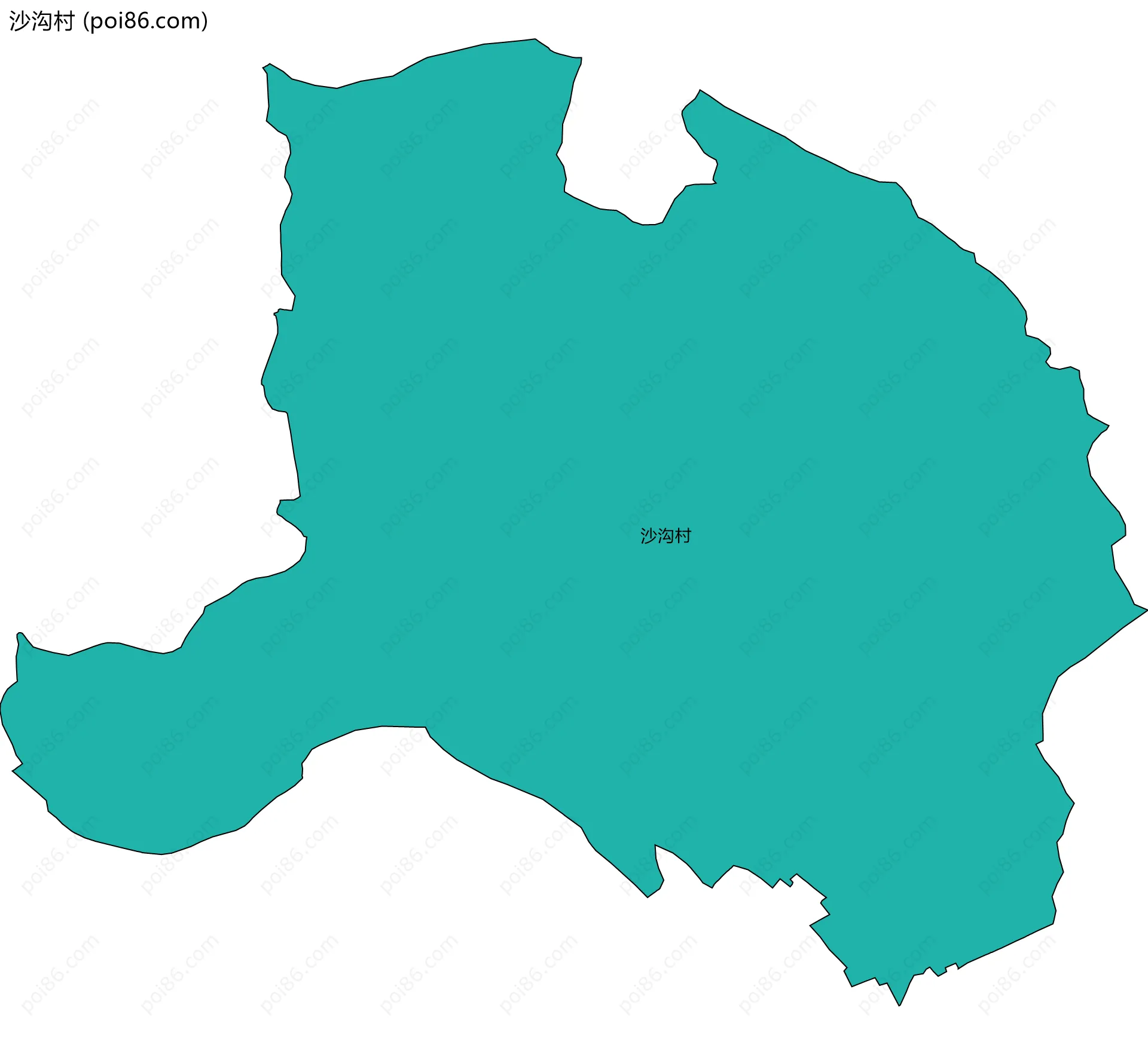 沙沟村边界地图