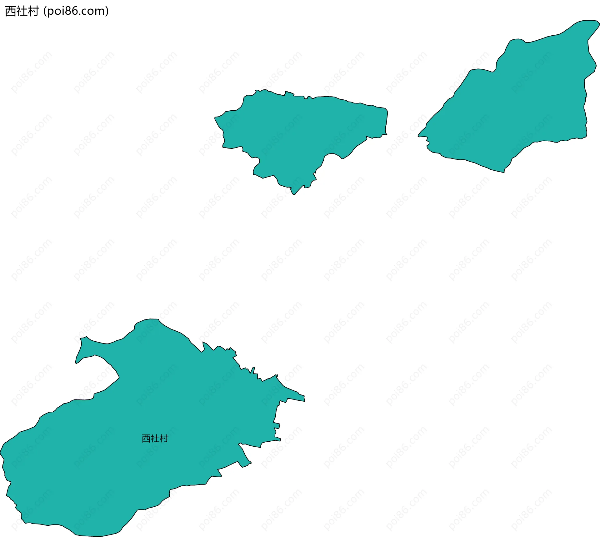 西社村边界地图