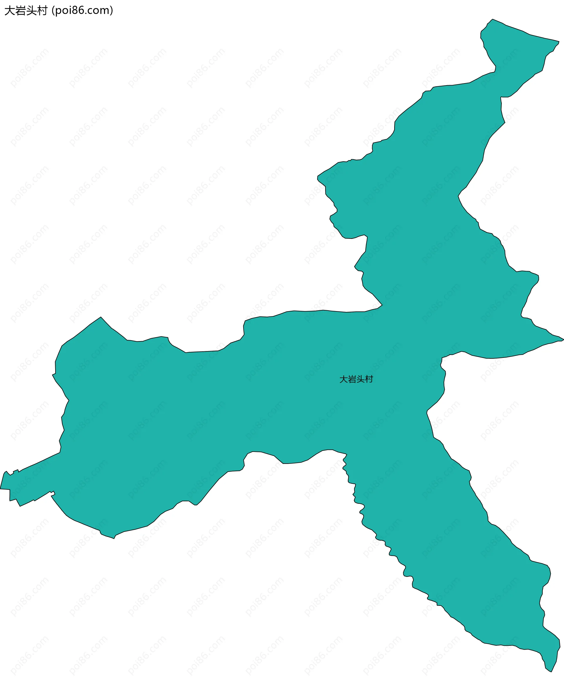 大岩头村边界地图