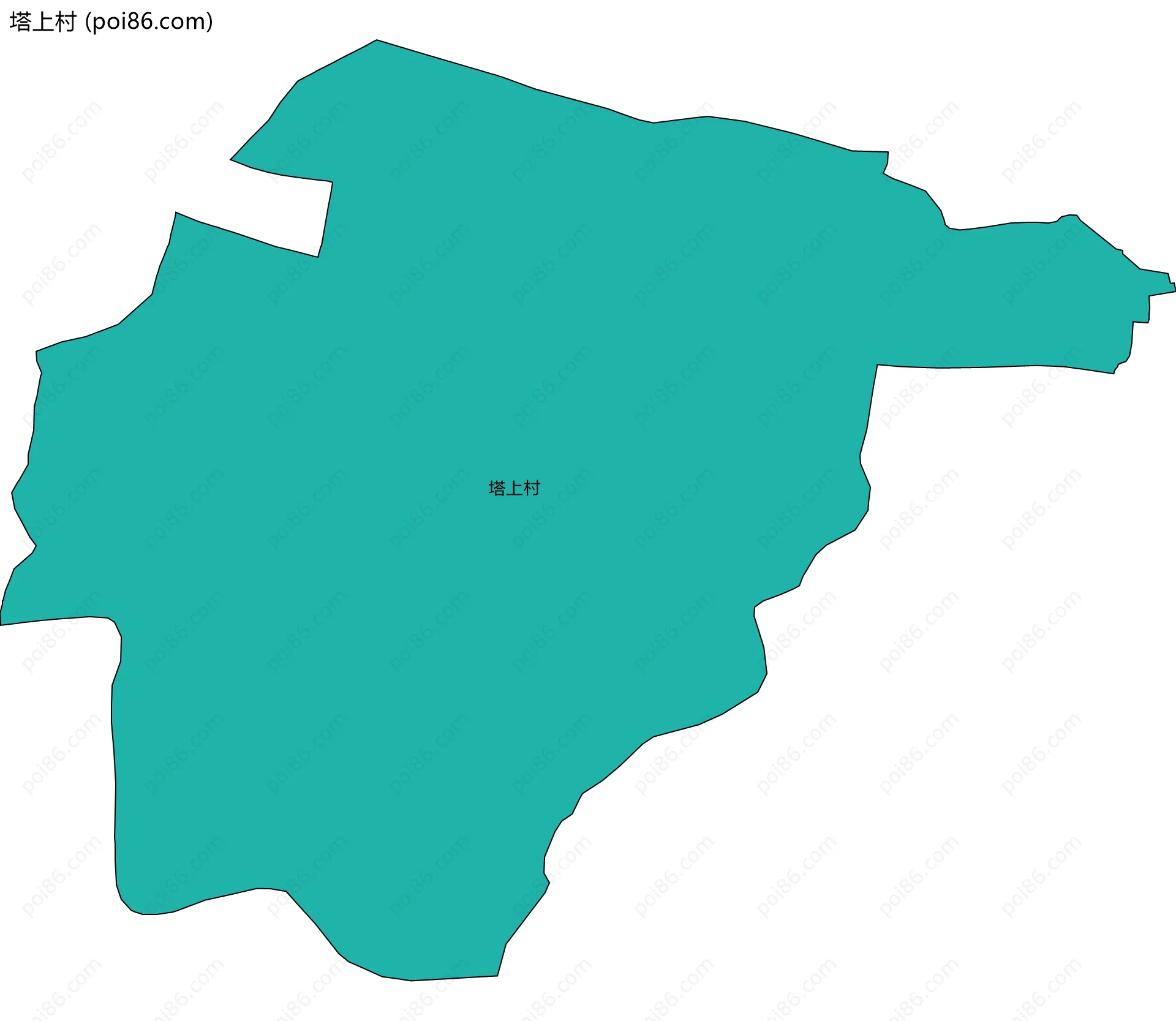 塔上村边界地图
