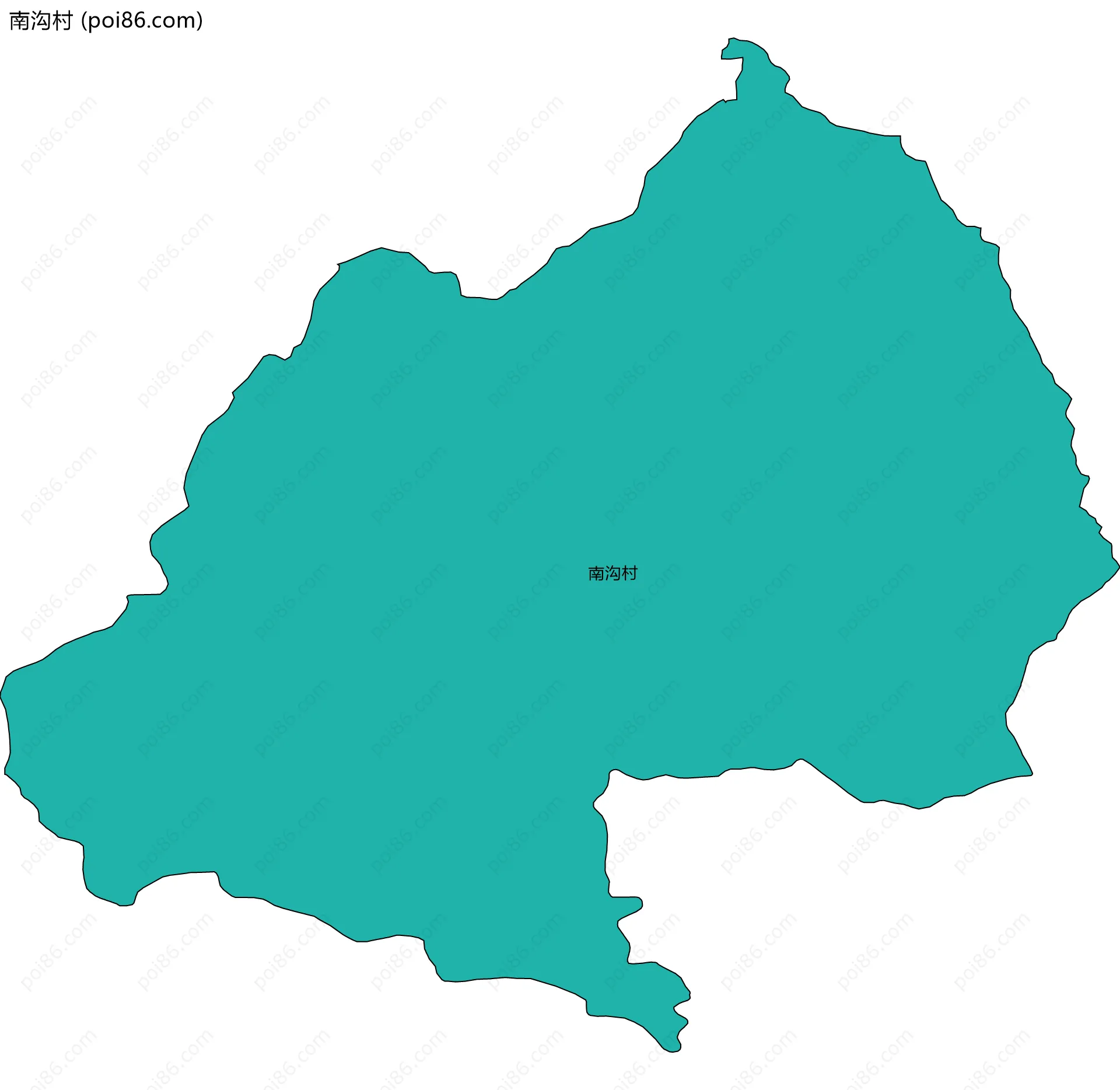 南沟村边界地图