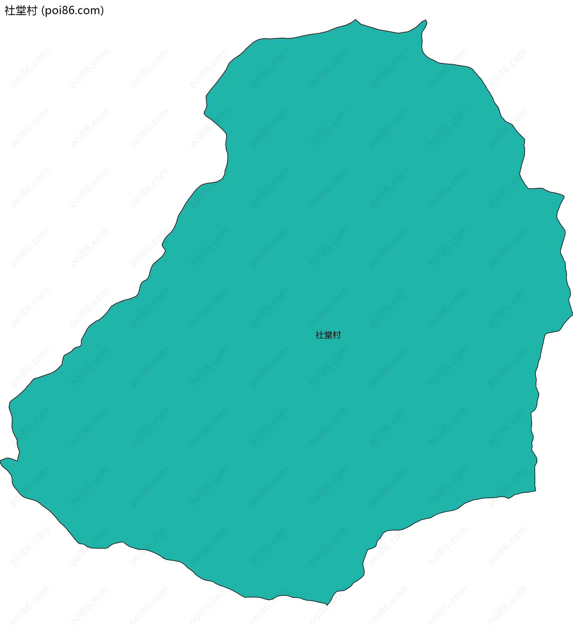 社堂村边界地图