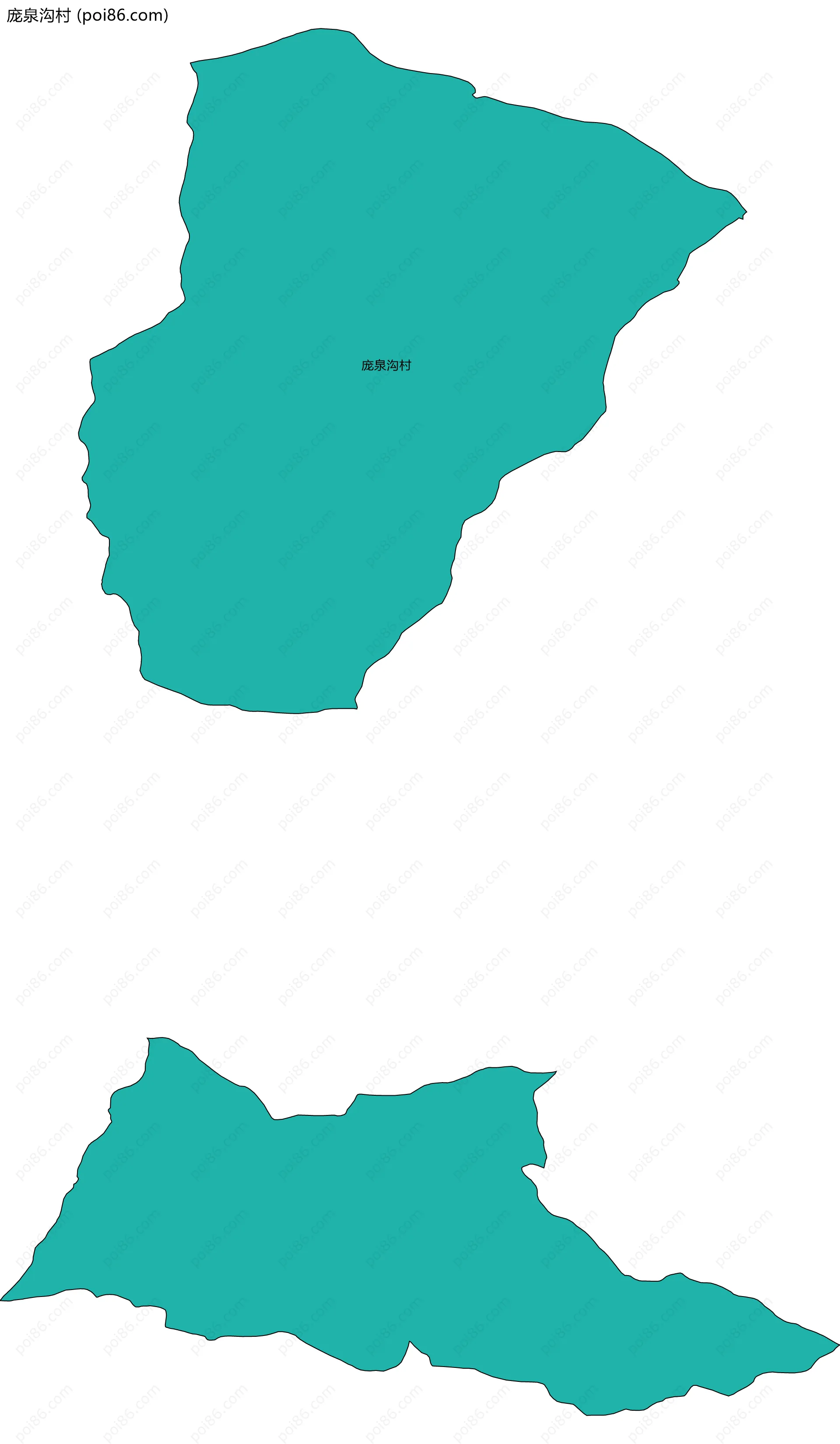 庞泉沟村边界地图