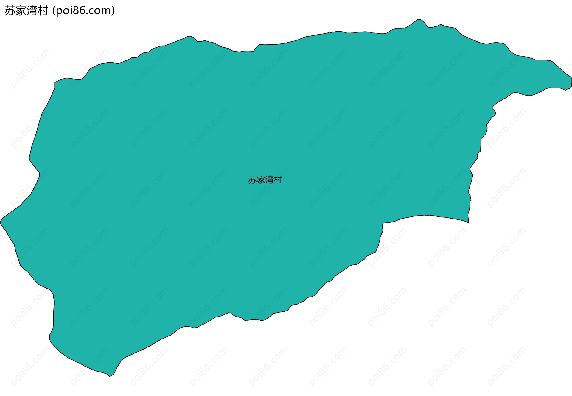 苏家湾村边界地图