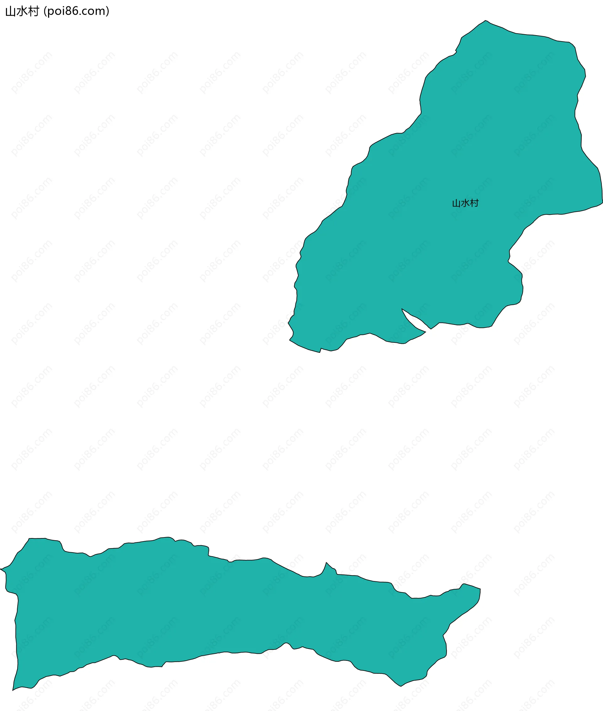 山水村边界地图