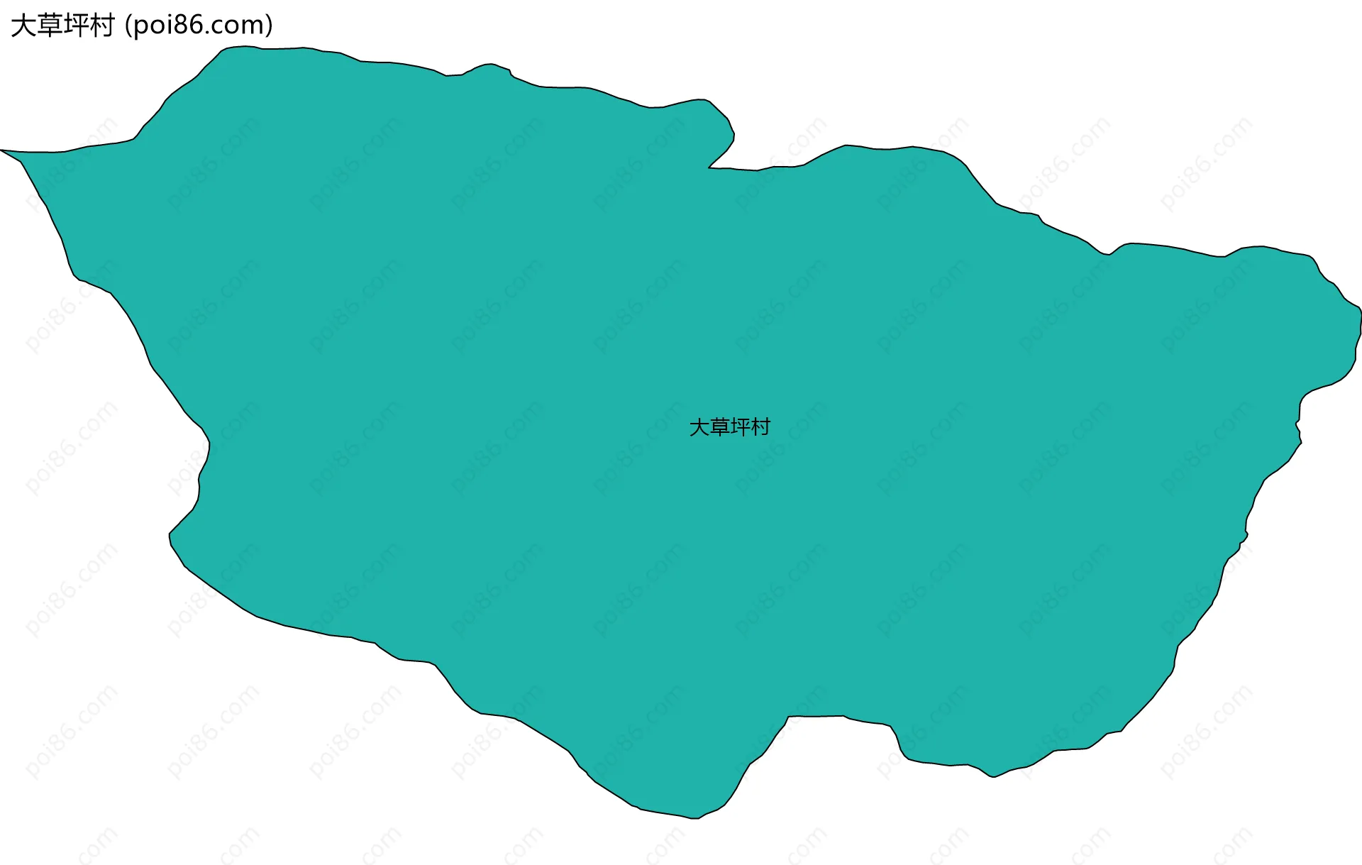 大草坪村边界地图