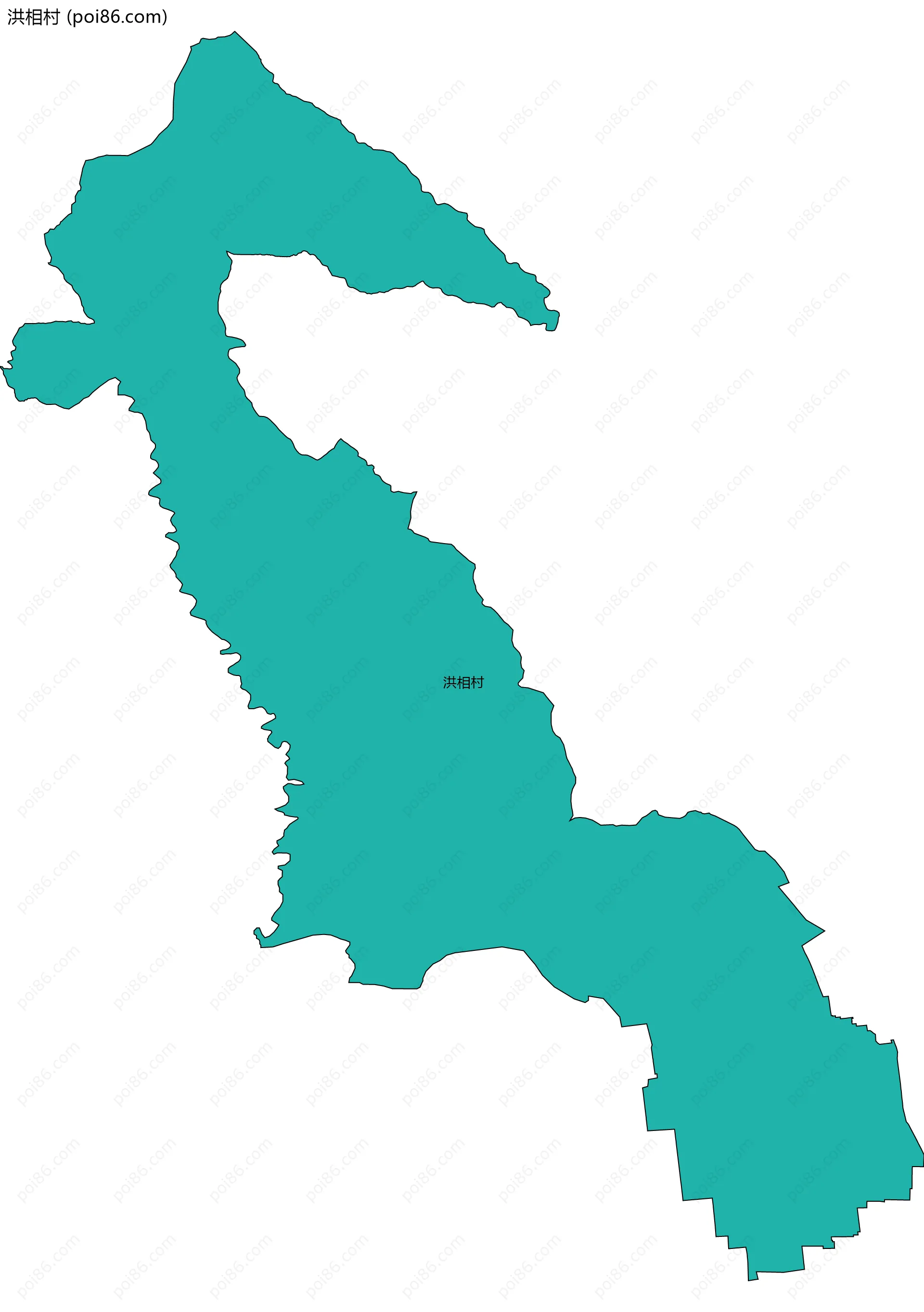 洪相村边界地图
