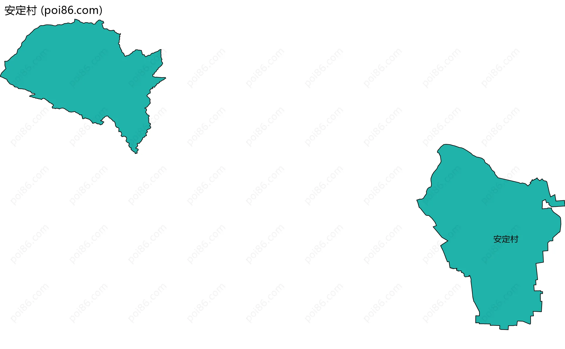 安定村边界地图