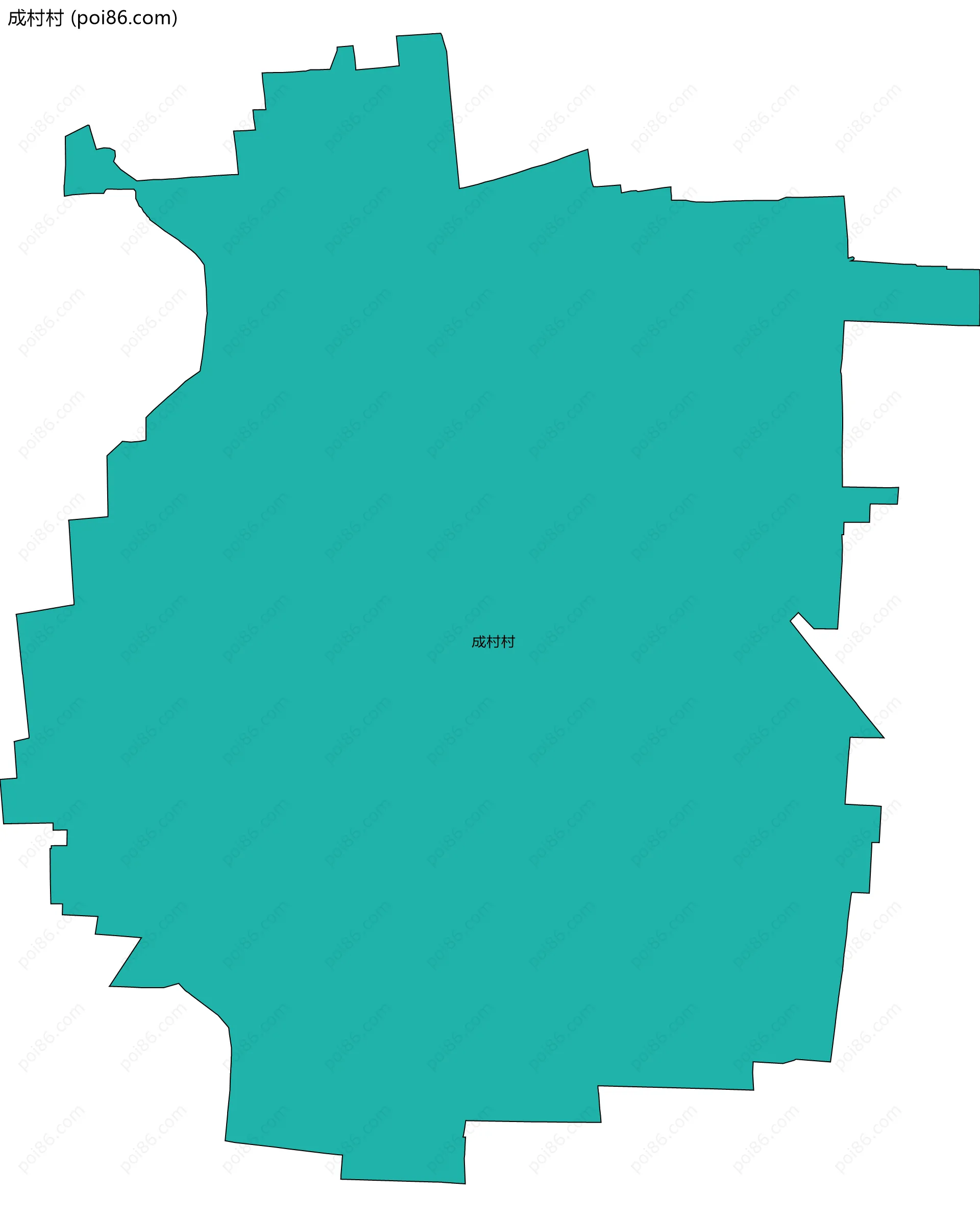 成村村边界地图