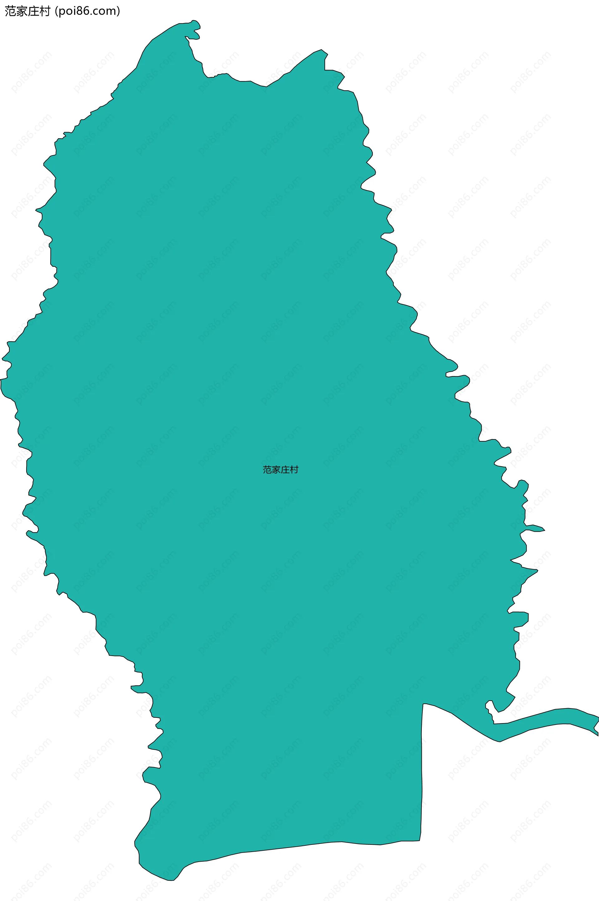 范家庄村边界地图