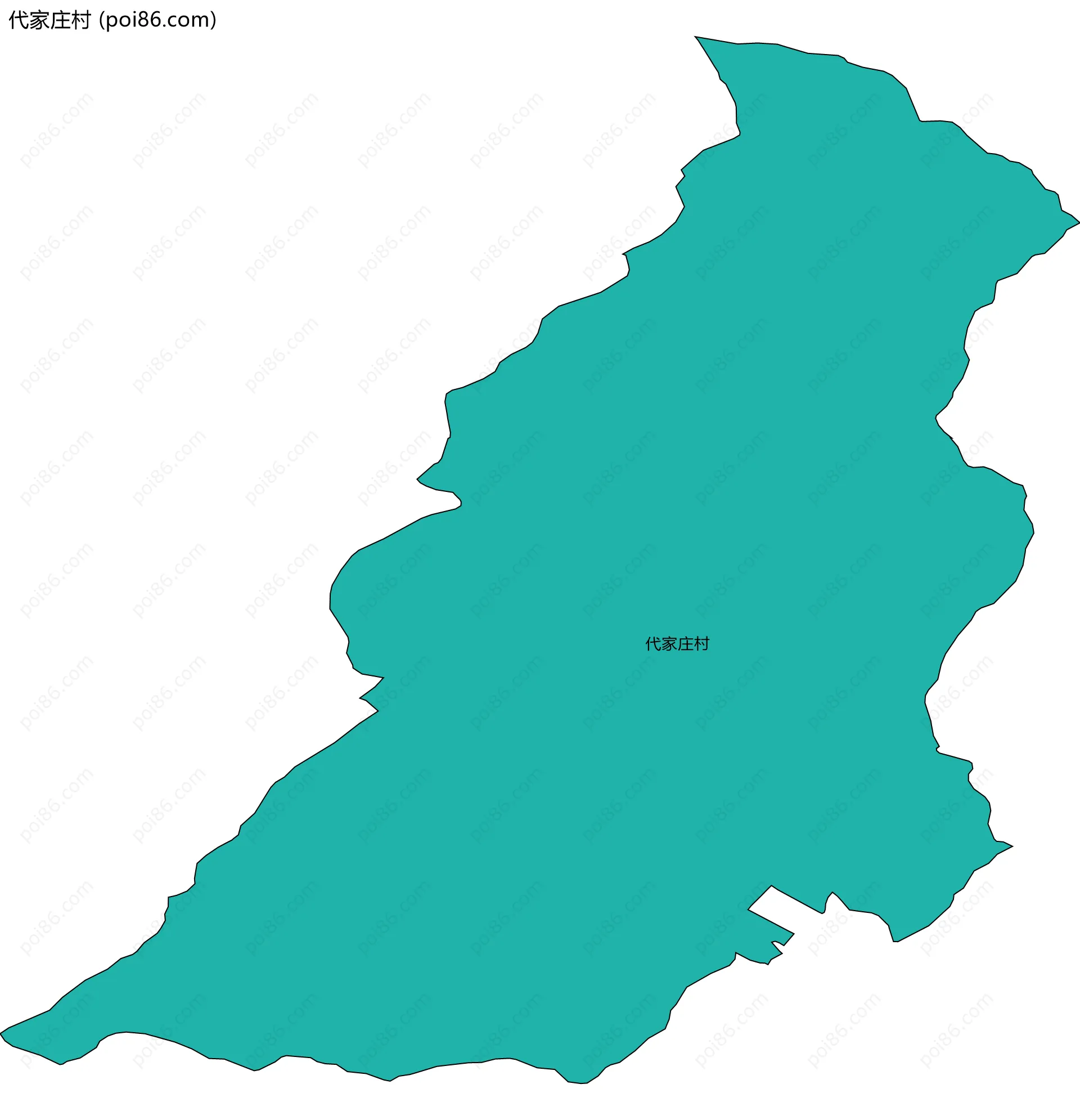 代家庄村边界地图
