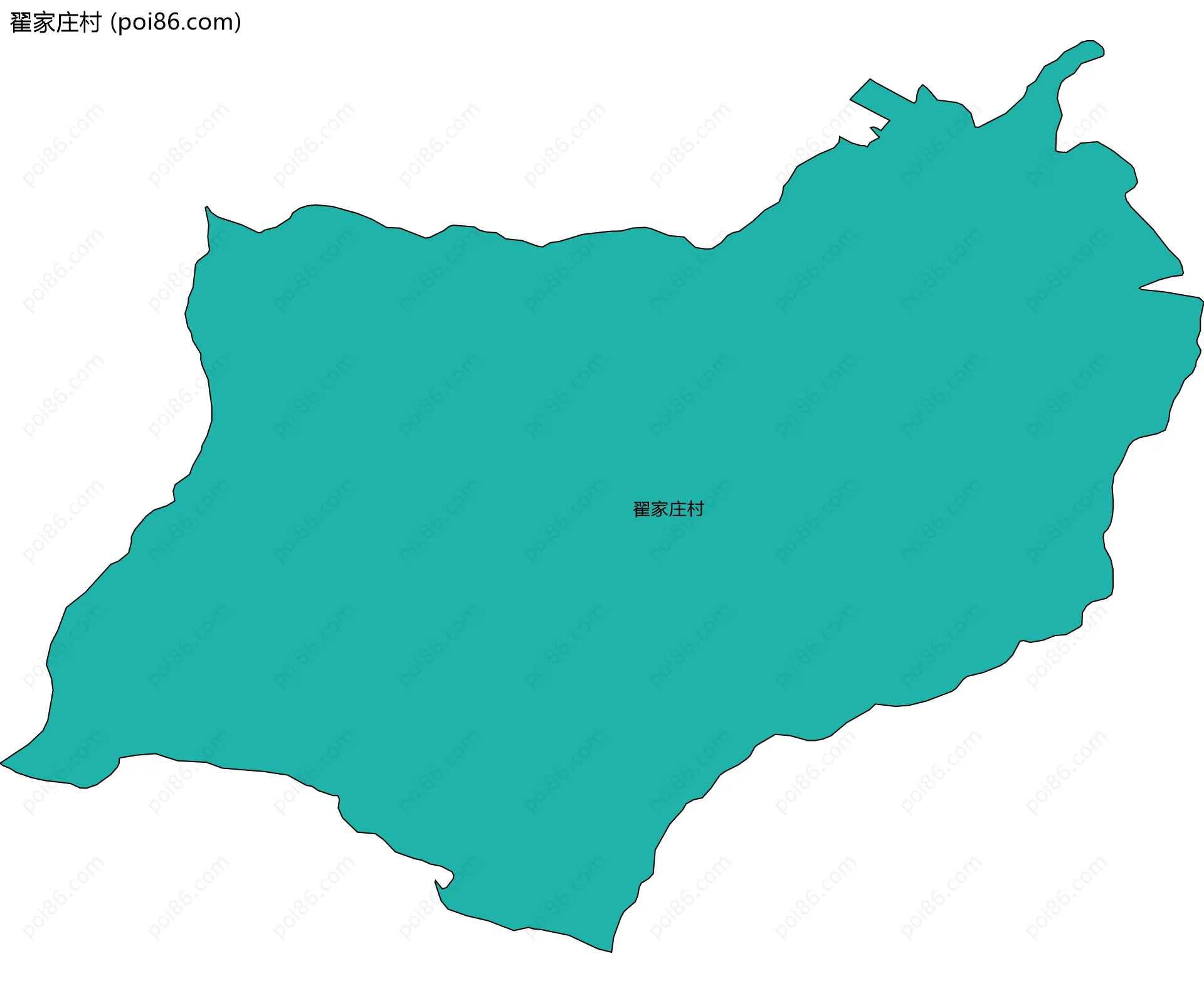 翟家庄村边界地图