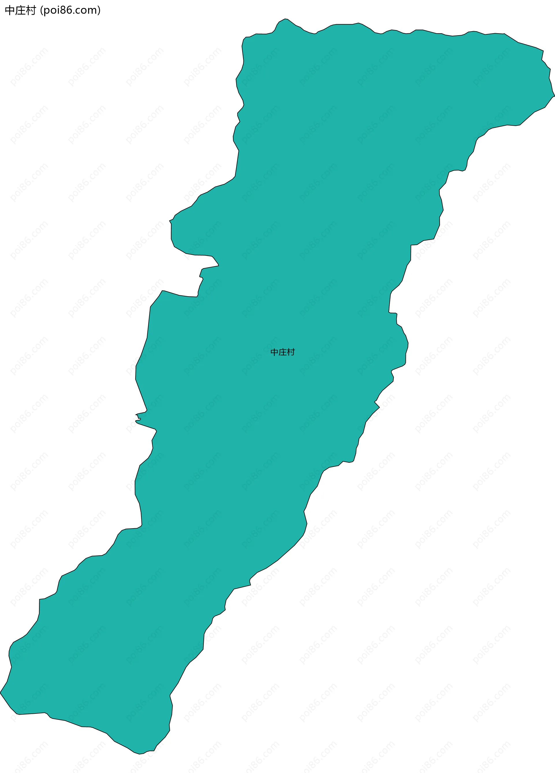 中庄村边界地图