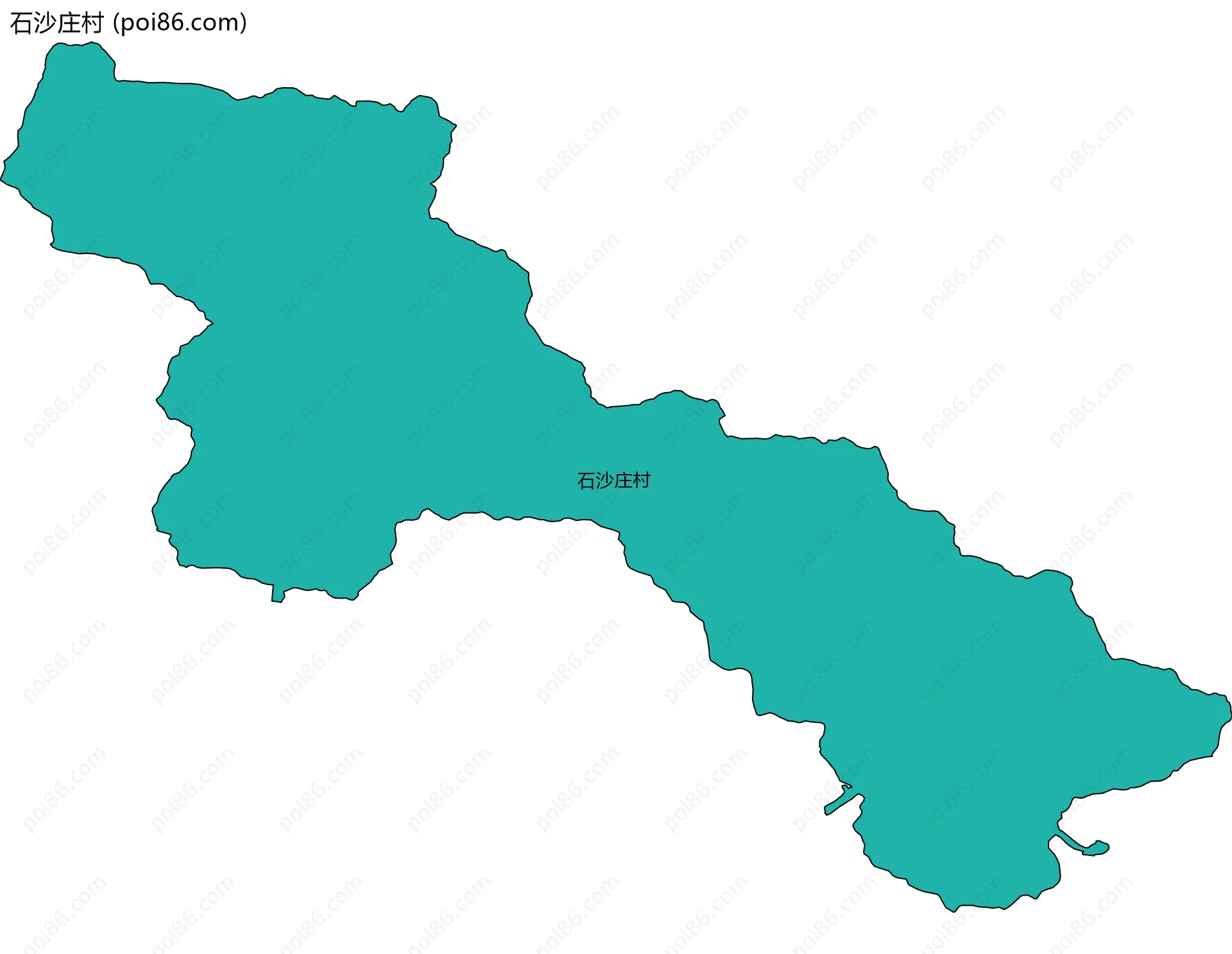 石沙庄村边界地图