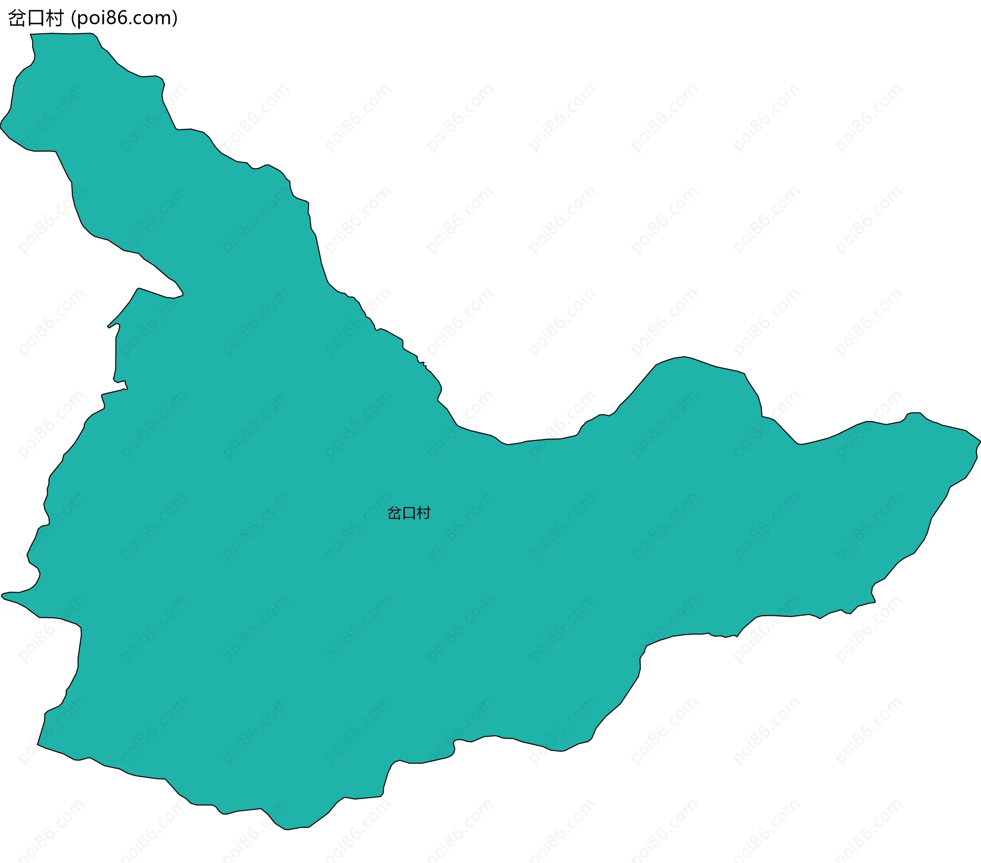 岔口村边界地图