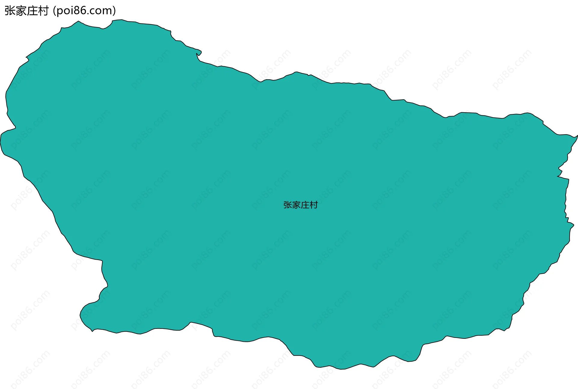 张家庄村边界地图