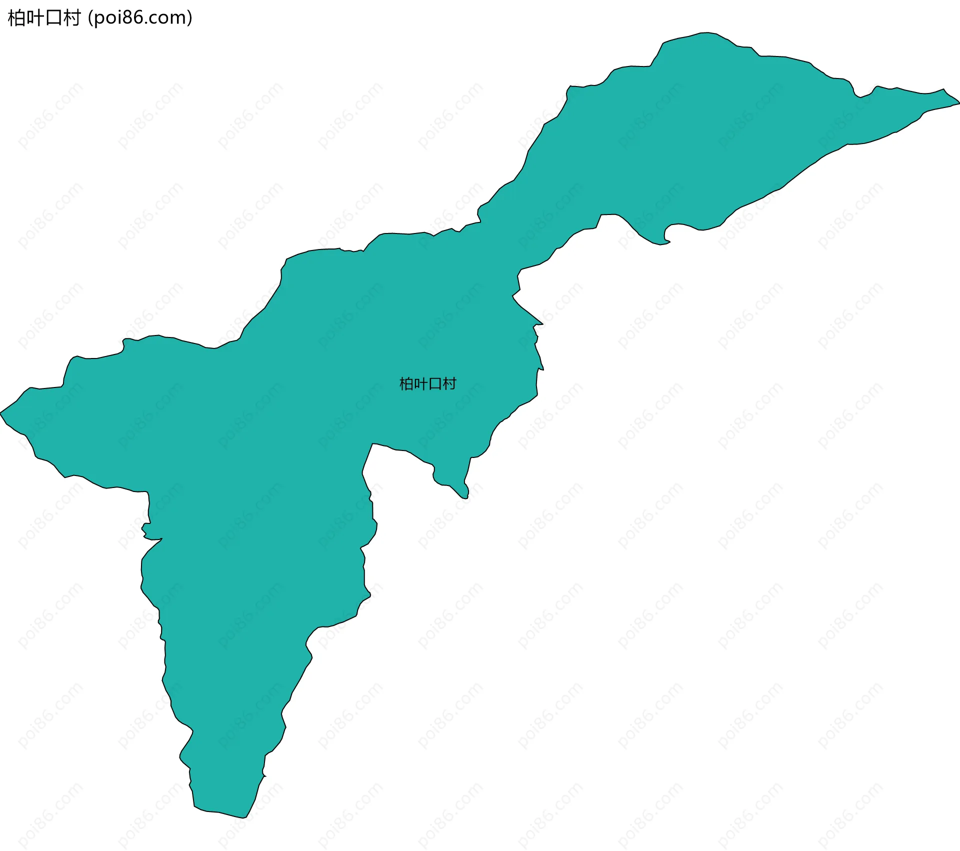 柏叶口村边界地图