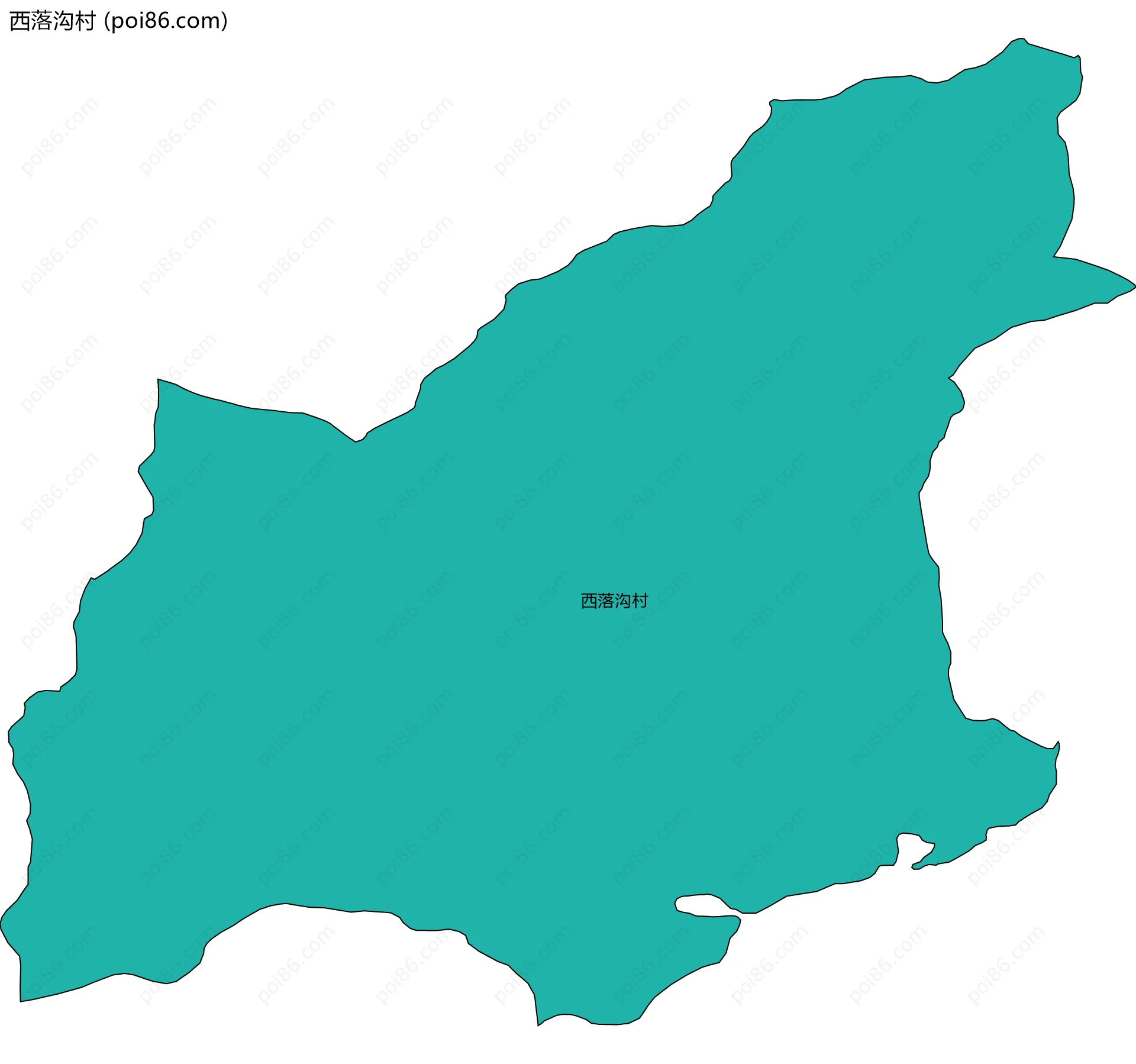西落沟村边界地图