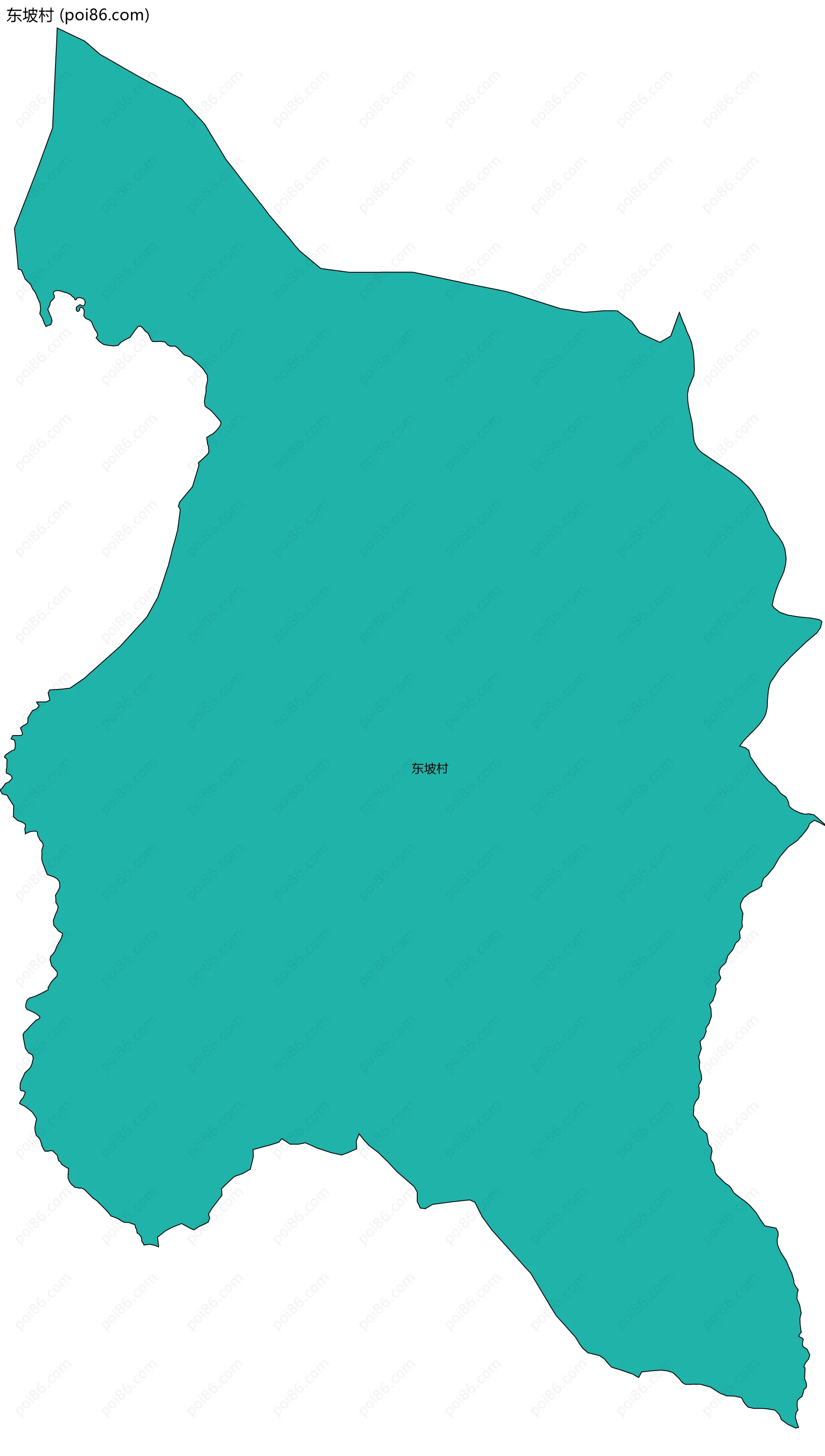 东坡村边界地图