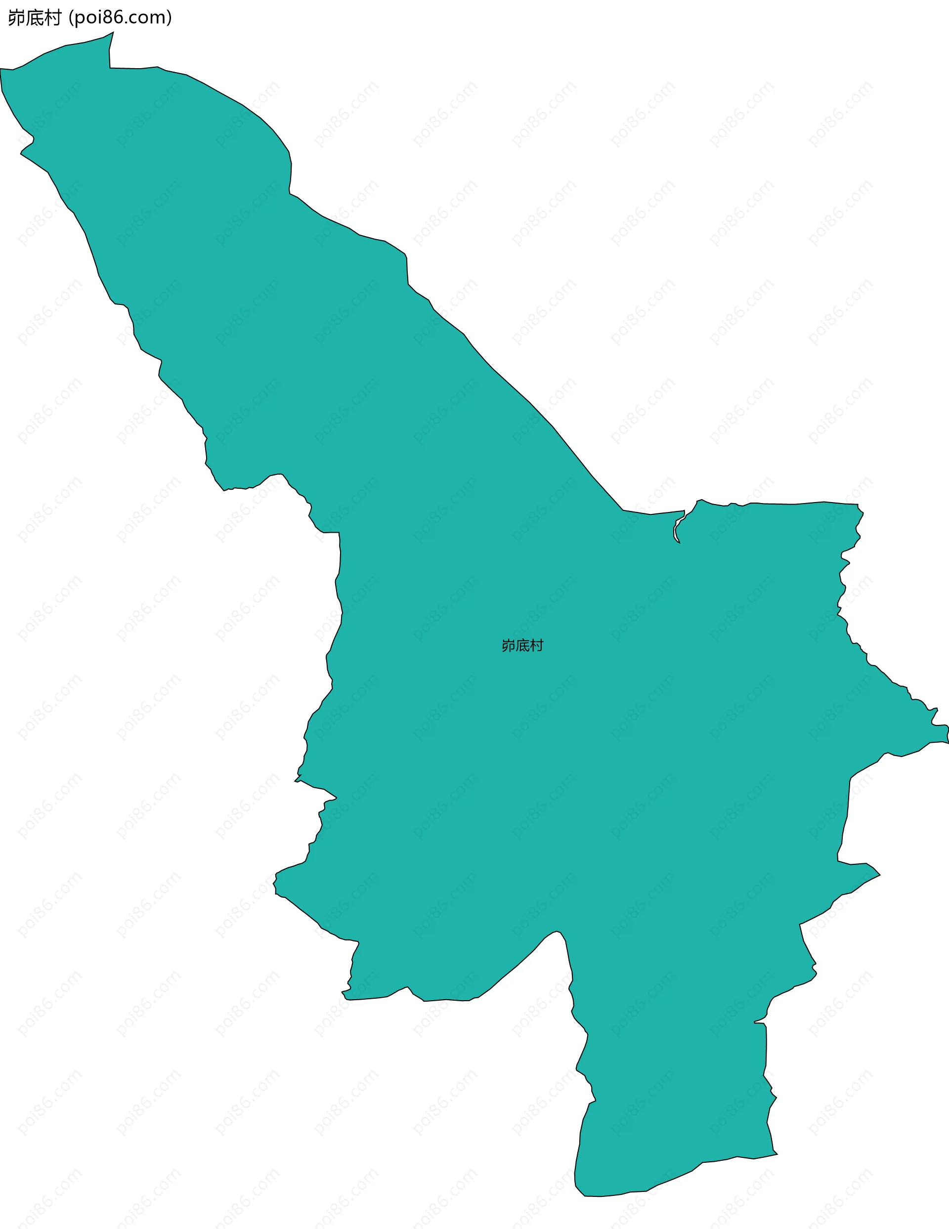 峁底村边界地图