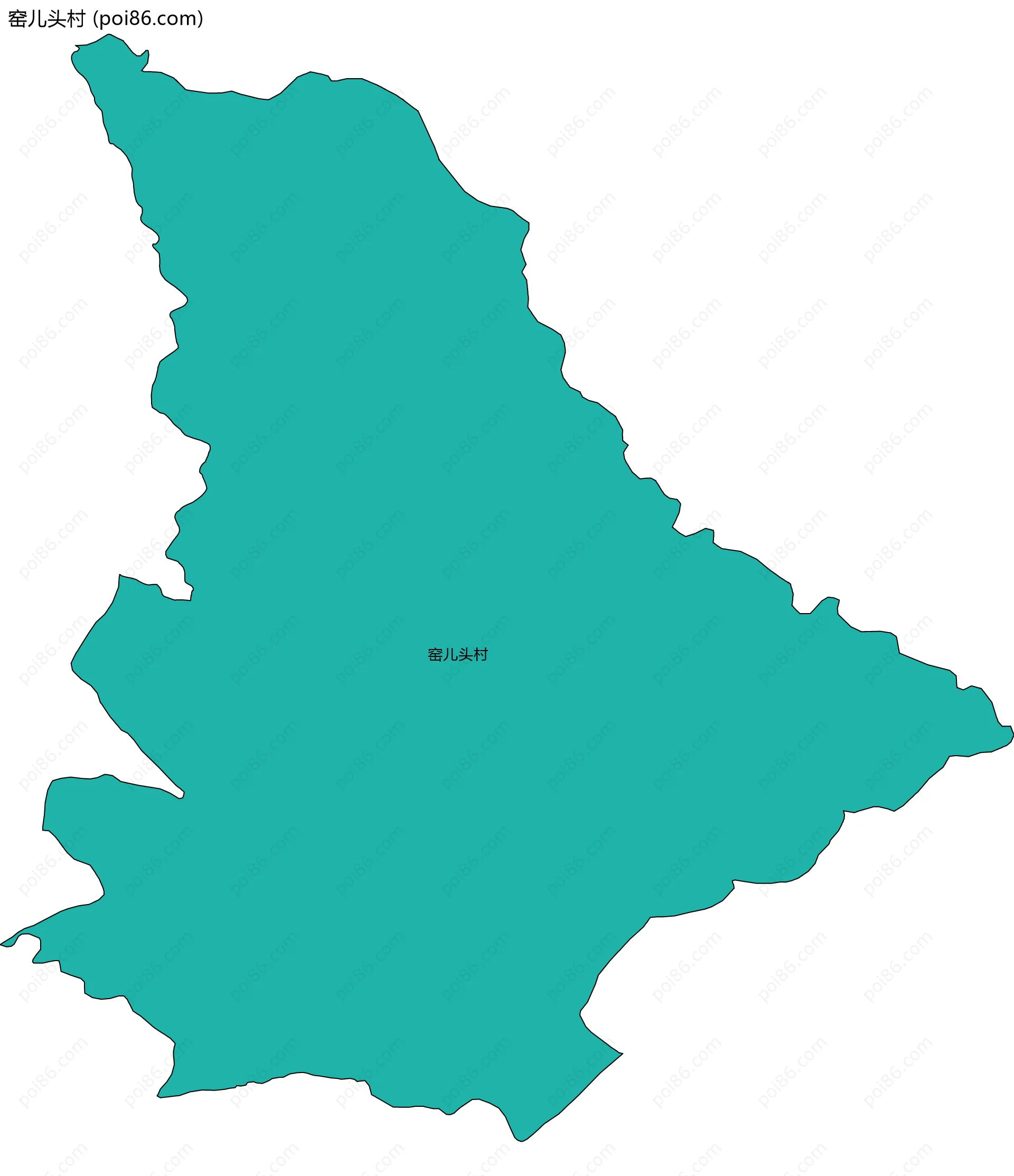 窑儿头村边界地图