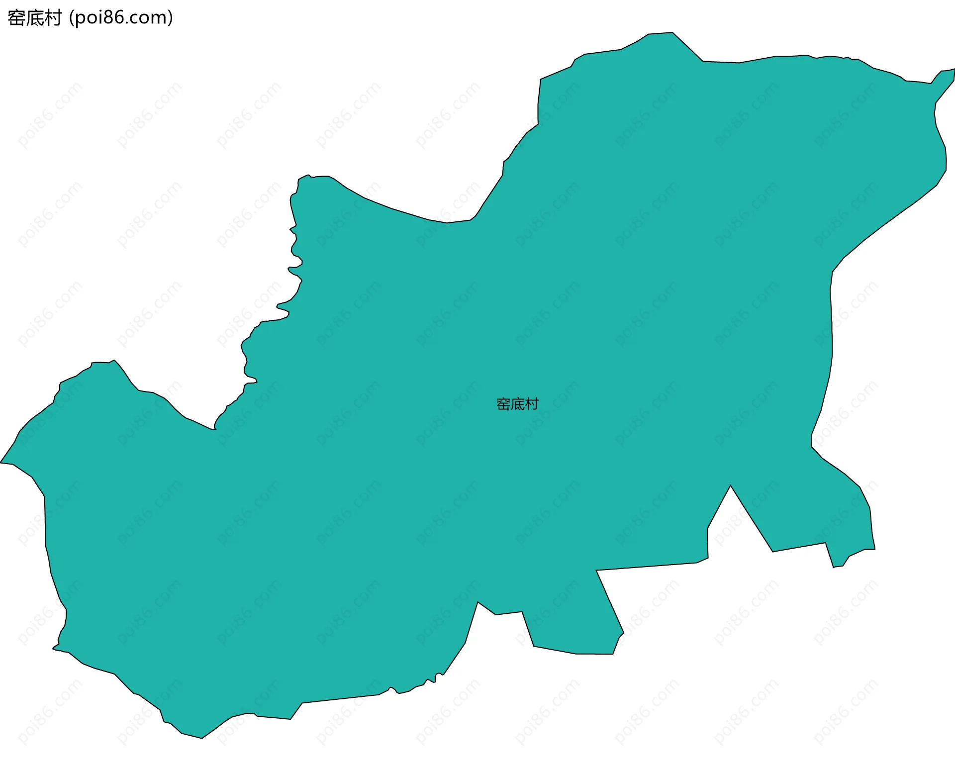 窑底村边界地图