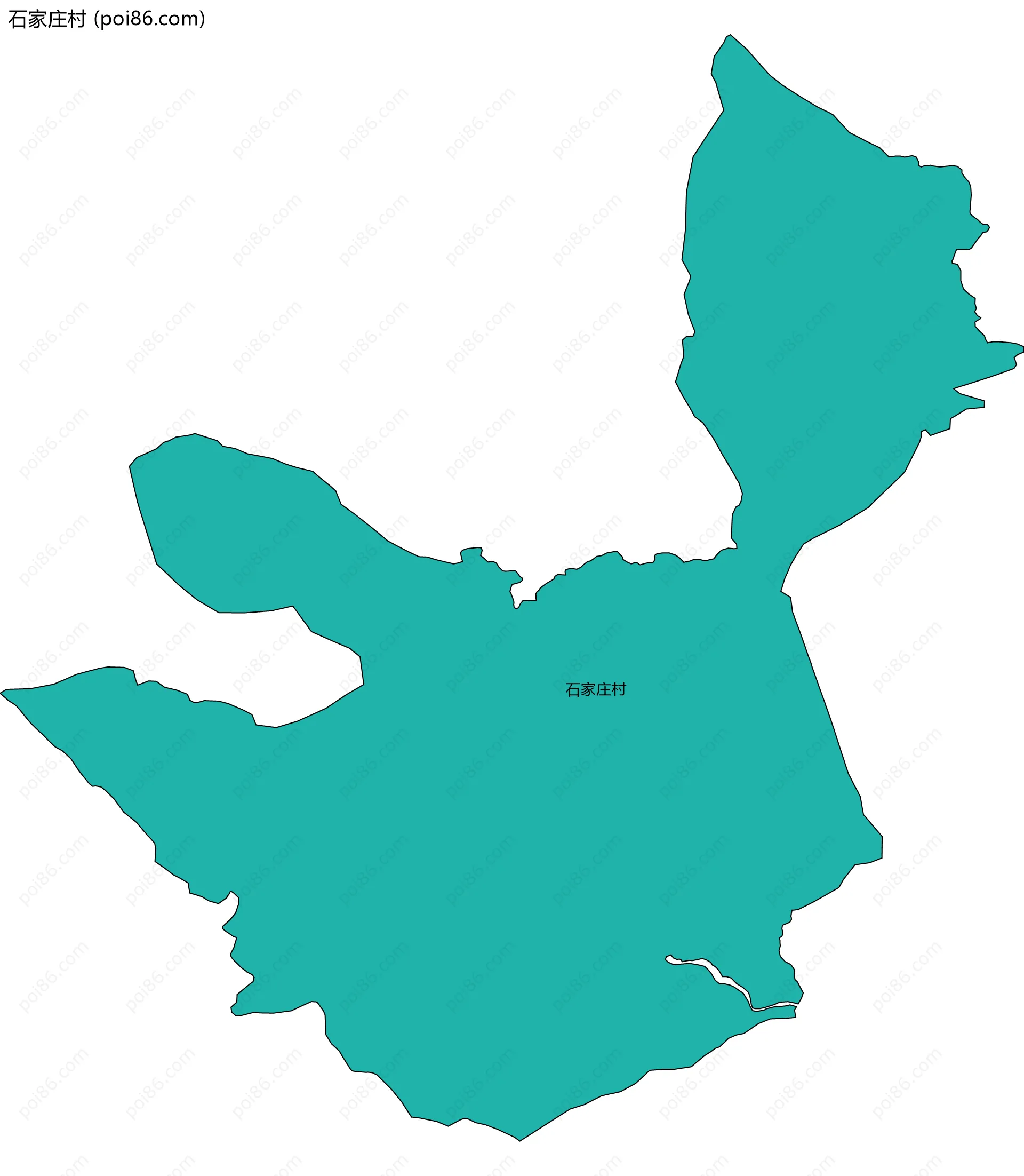 石家庄村边界地图