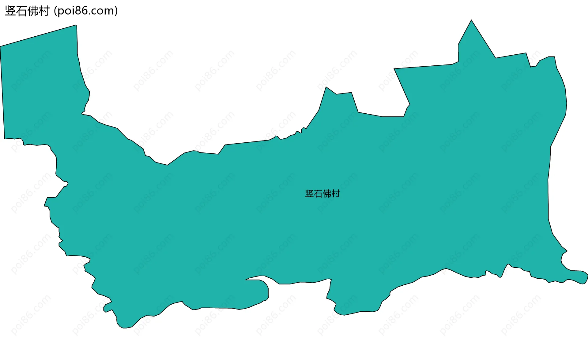 竖石佛村边界地图